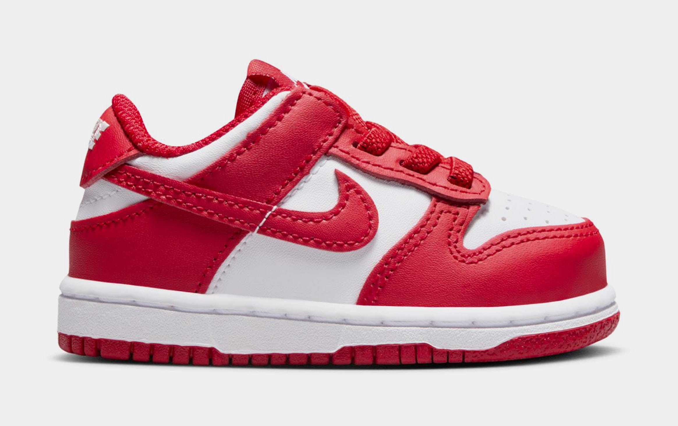 Nike Dunk Low Infant Toddler Lifestyle Shoes (White/University Red/White)