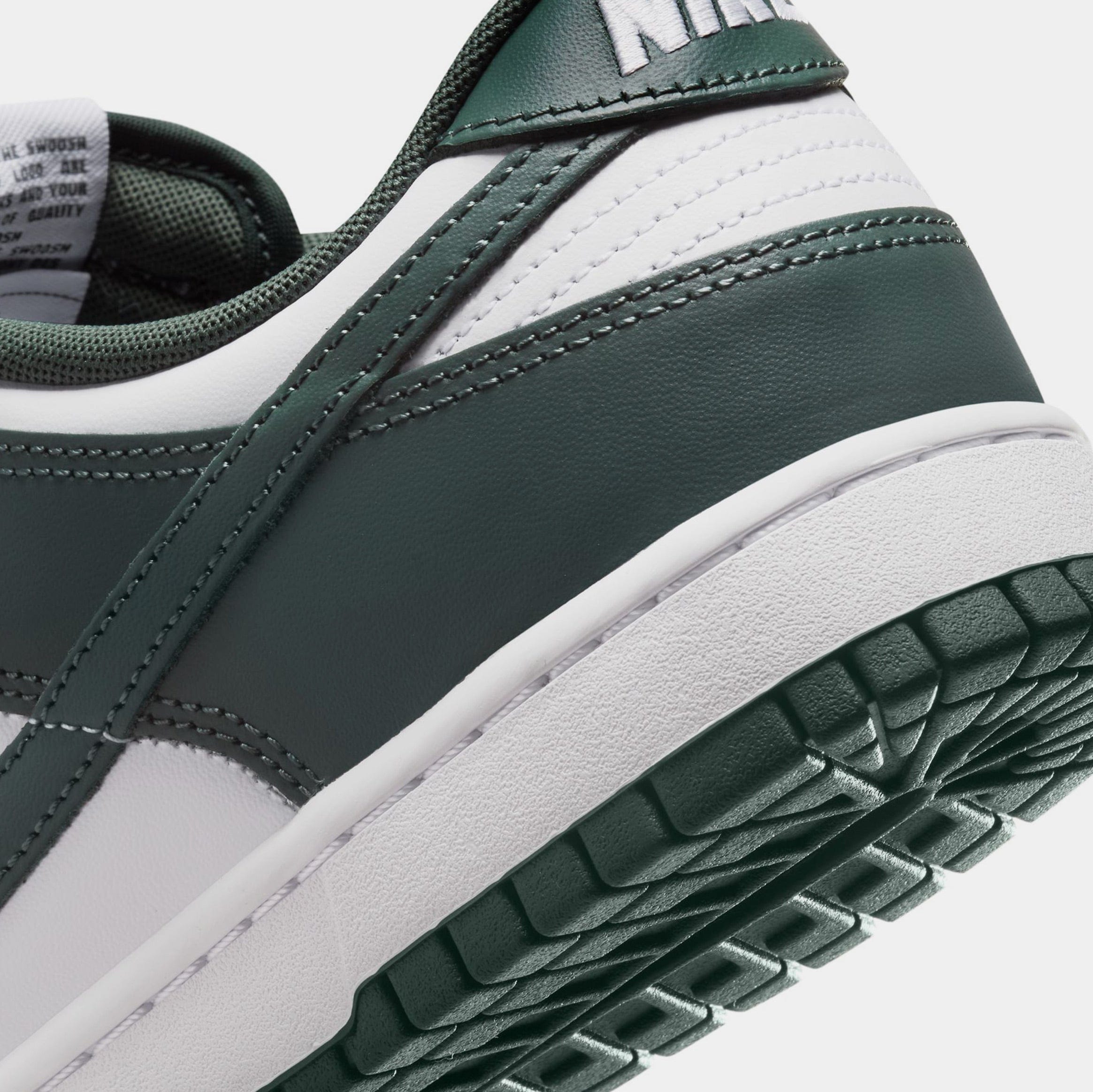 Nike Dunk Low Retro Mens Lifestyle Shoes (White/Vintage Green/White)