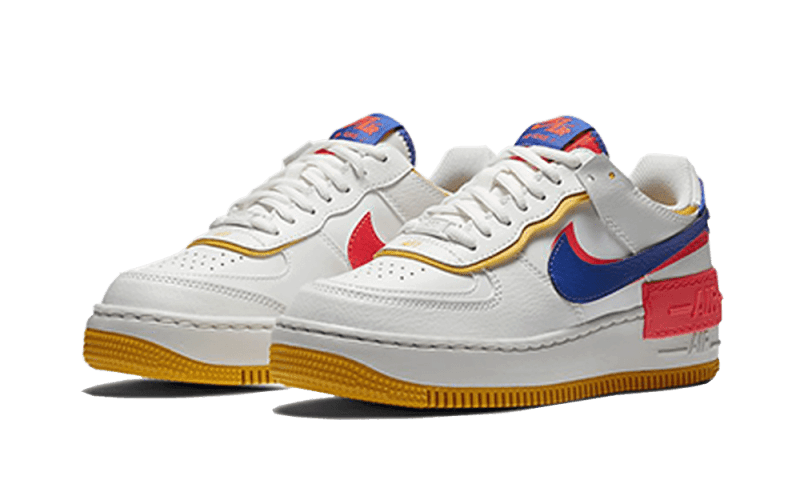 Nike Air Force 1 Shadow White Flash Crimson Astronomy Blue