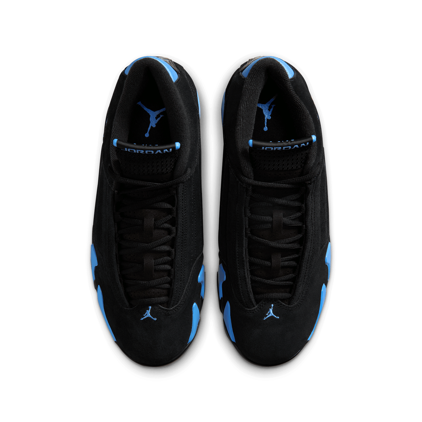 Air Jordan 14 Retro Black and University Blue