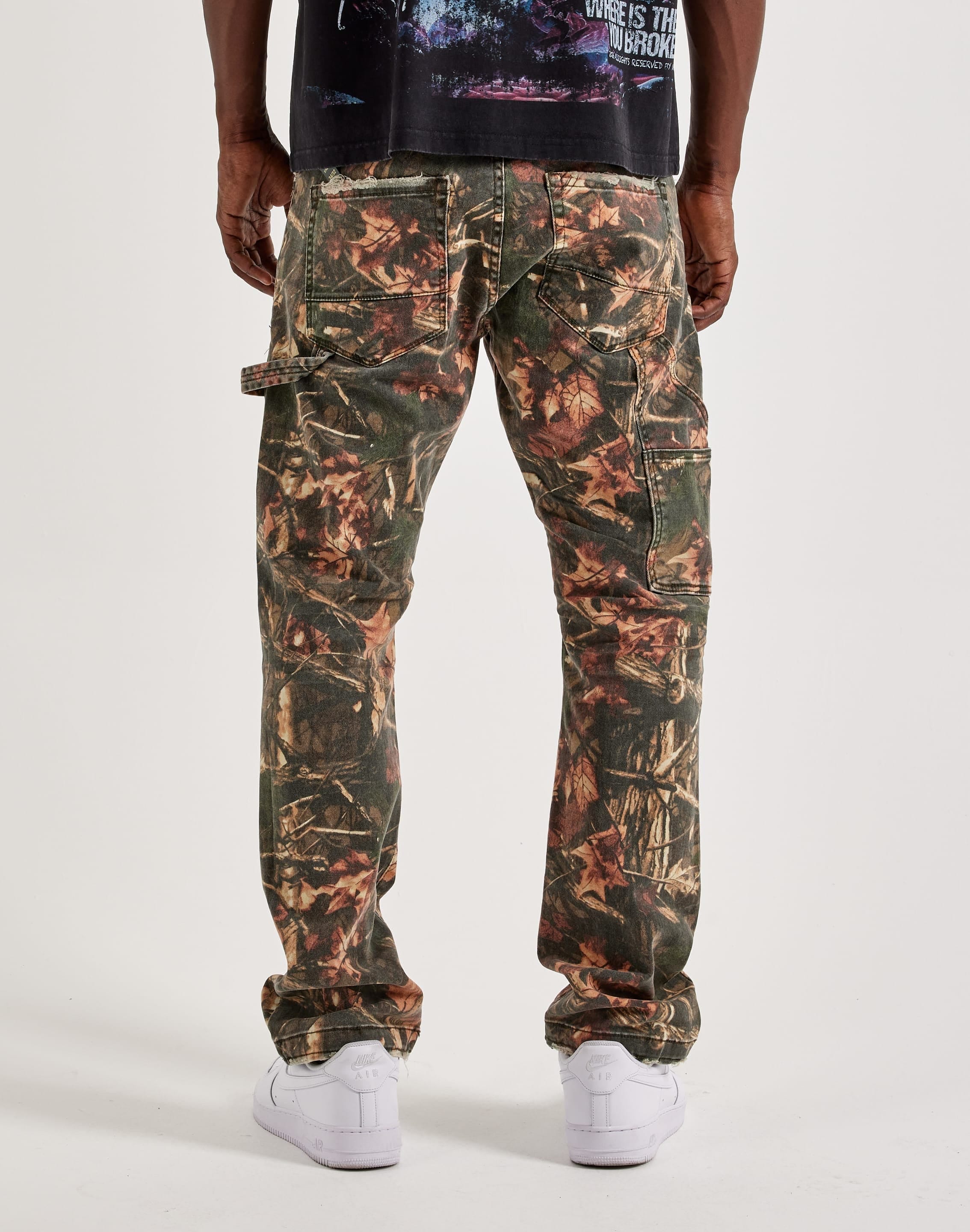 Air Jordan Jordan Craig Collins Distressed Camo Carpenter Straight Pants