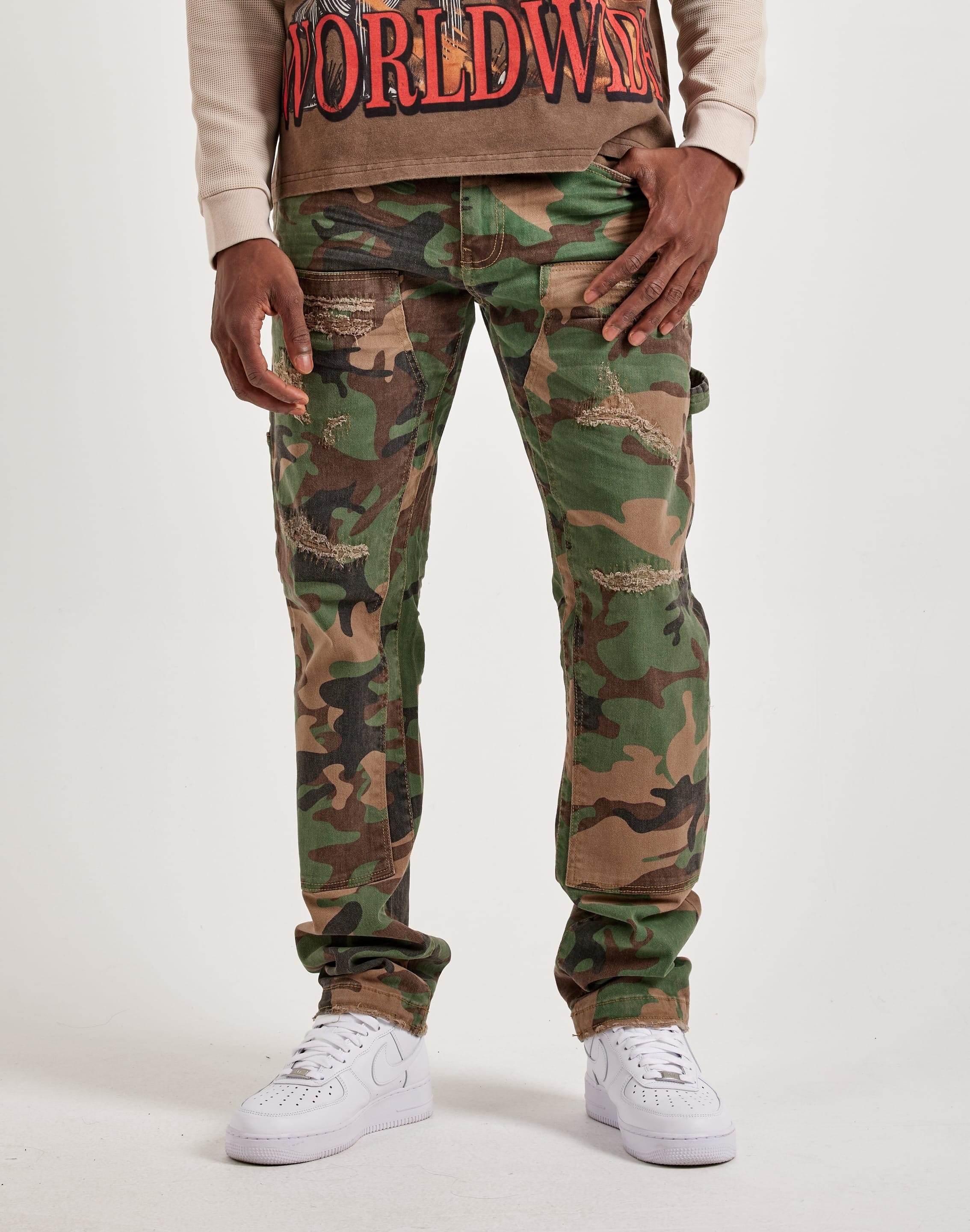 Air Jordan Jordan Craig Collins Distressed Carpenter Straight Pants