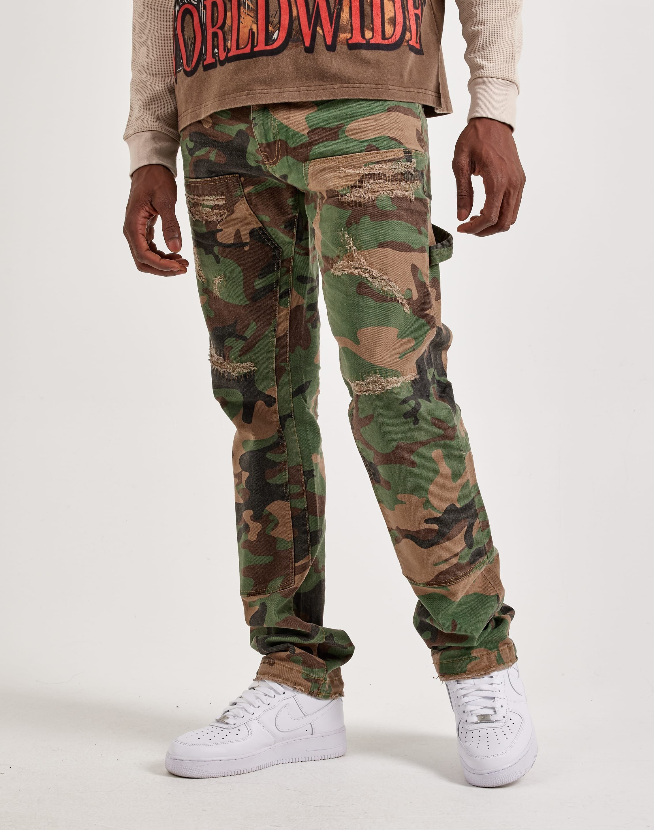 Air Jordan Jordan Craig Collins Distressed Carpenter Straight Pants