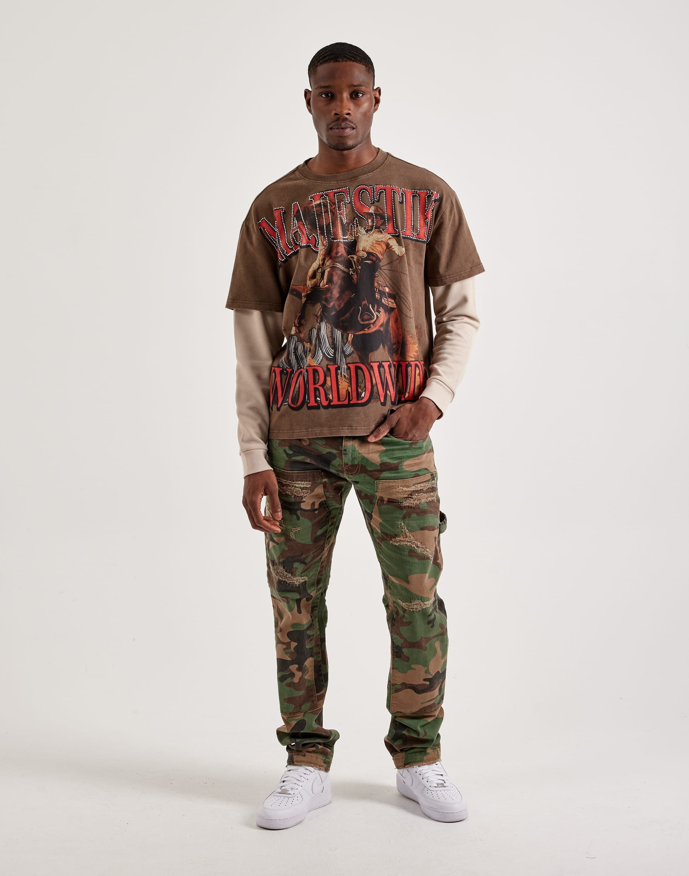 Air Jordan Jordan Craig Collins Distressed Carpenter Straight Pants