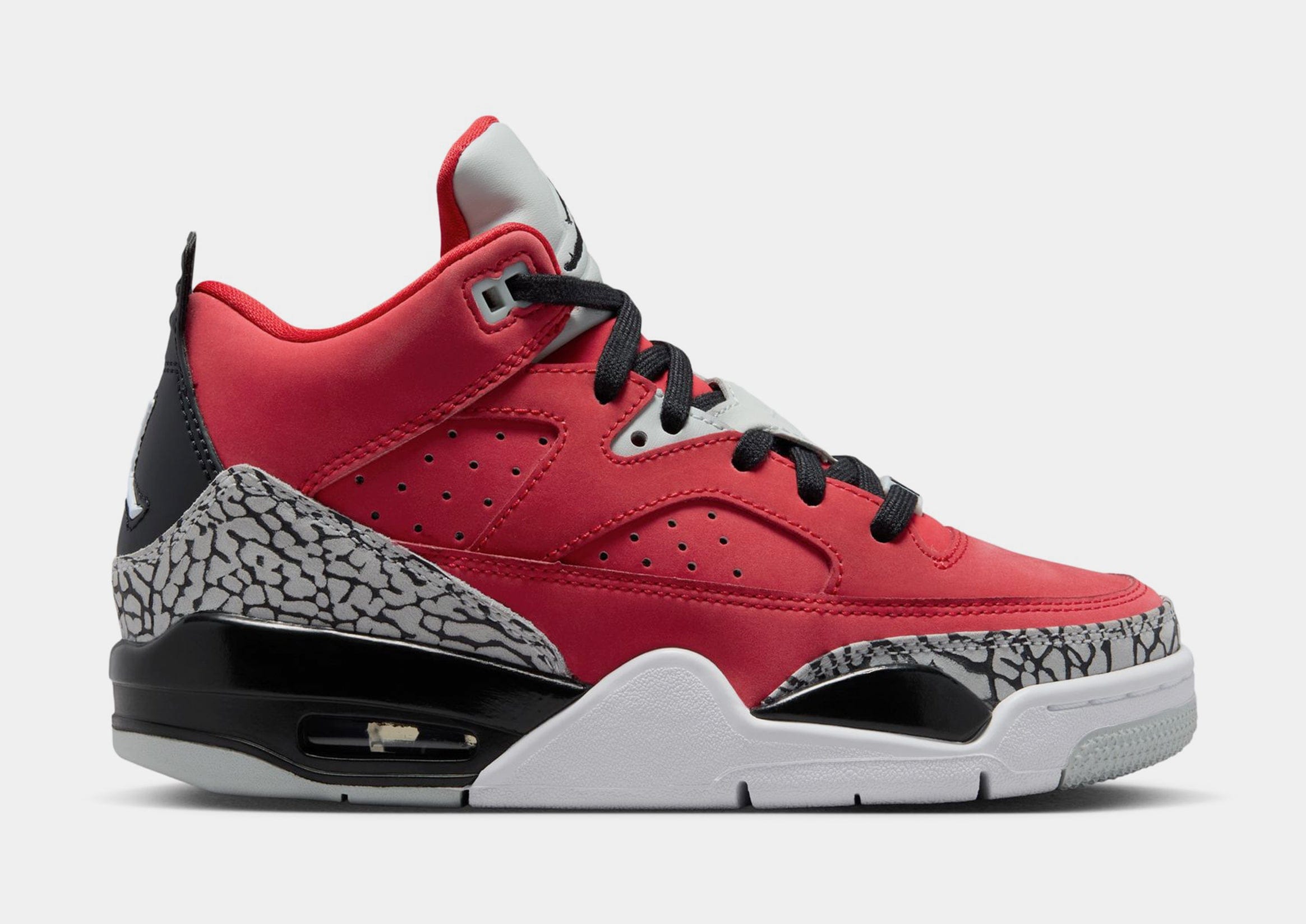 Air Jordan Son of Mars Low Grade School Lifestyle Shoes (Fire Red/Black/Grey Mist/White)