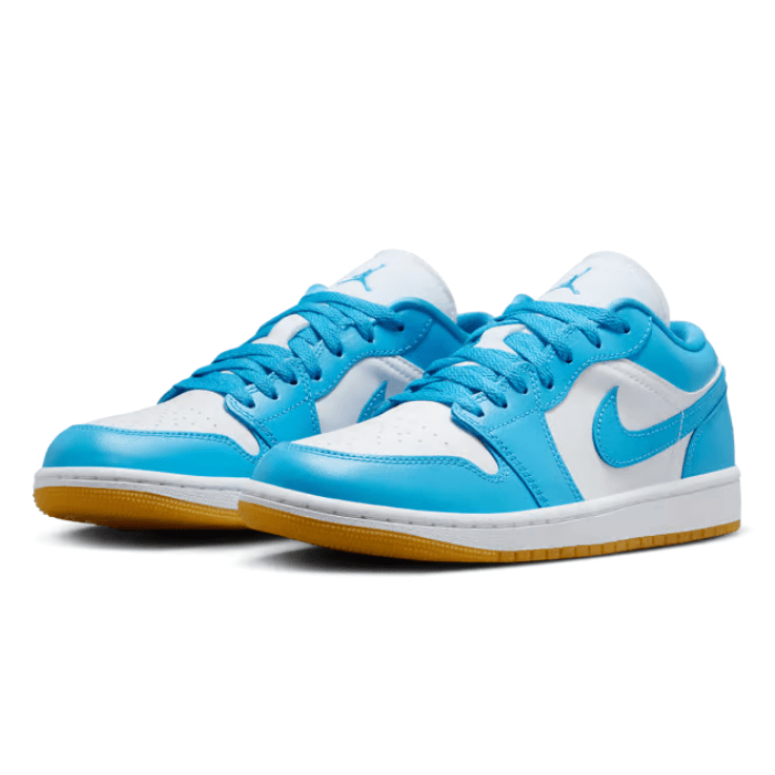 Air Jordan Jordan 1 Low White Gum Light Brown Dark Powder Blue (Women's)