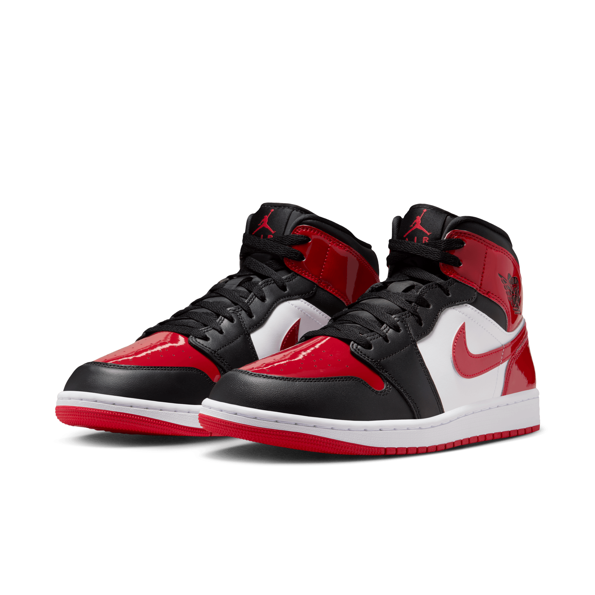 AIR JORDAN 1 MID SE PATENT BRED TOE