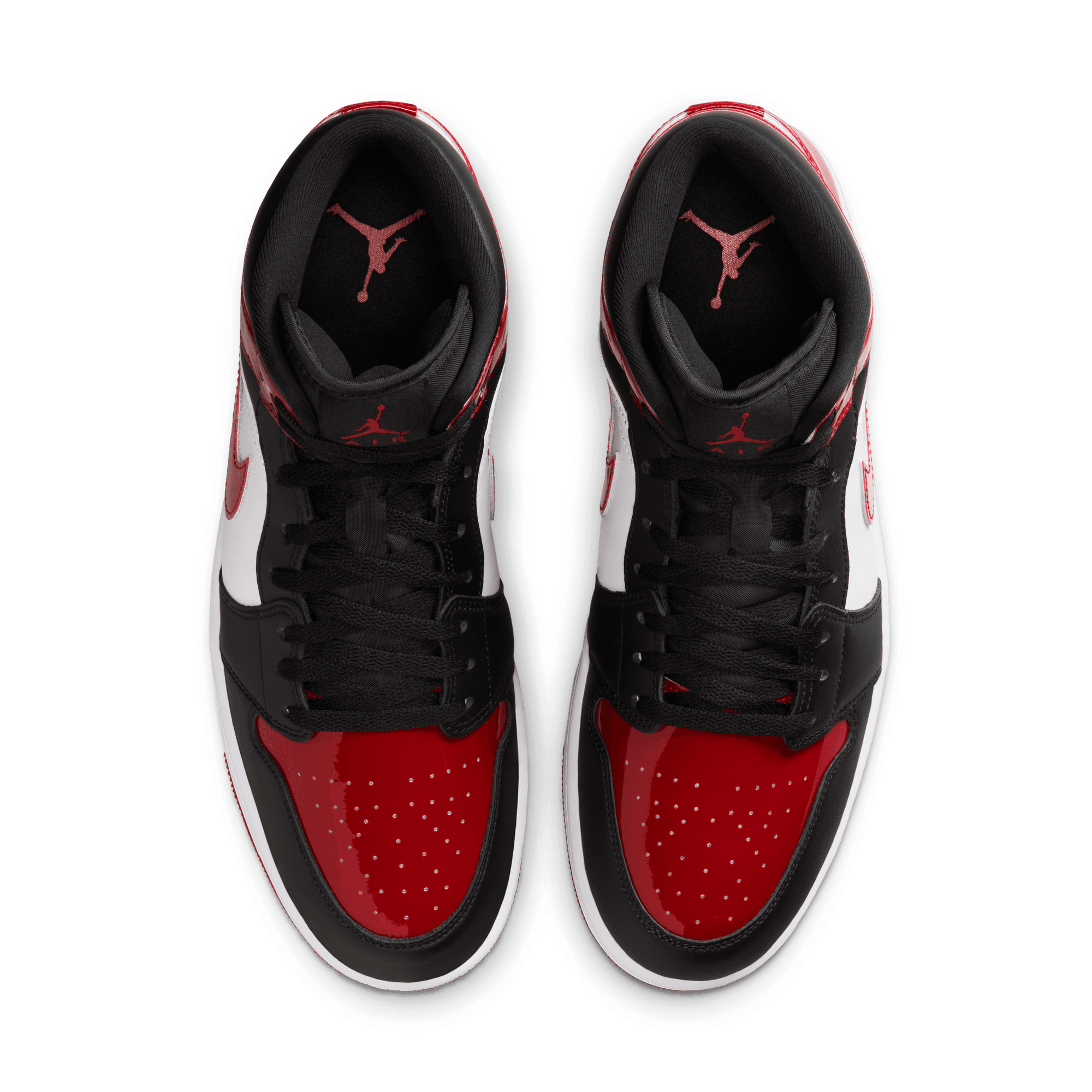 AIR JORDAN 1 MID SE PATENT BRED TOE