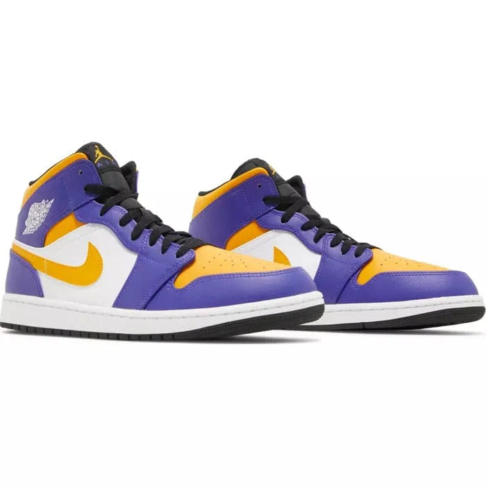 Air Jordan 1 Mid Lakers Purple White Gold Sneakers India