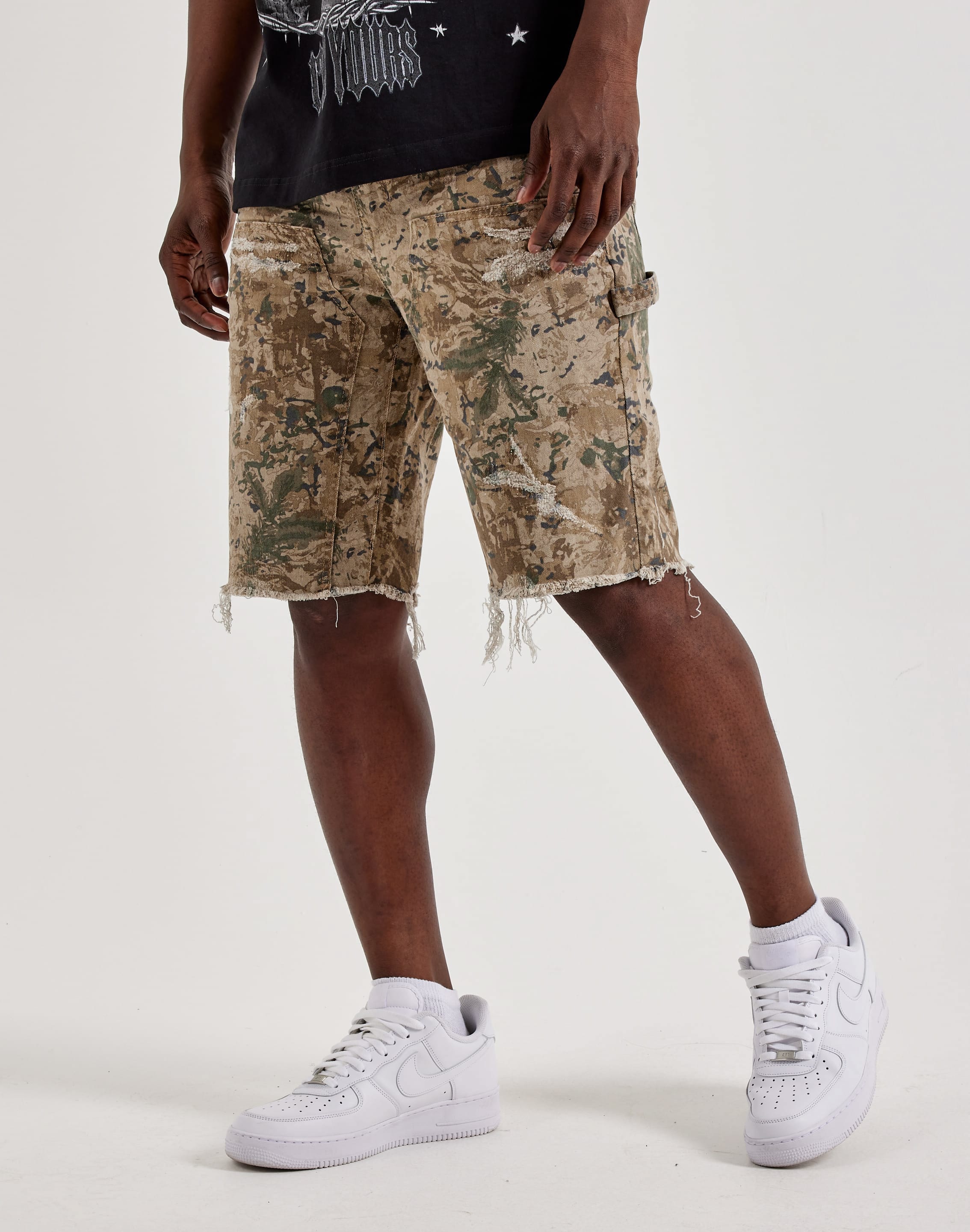 Air Jordan Jordan Craig Distressed Camo Carpenter Shorts
