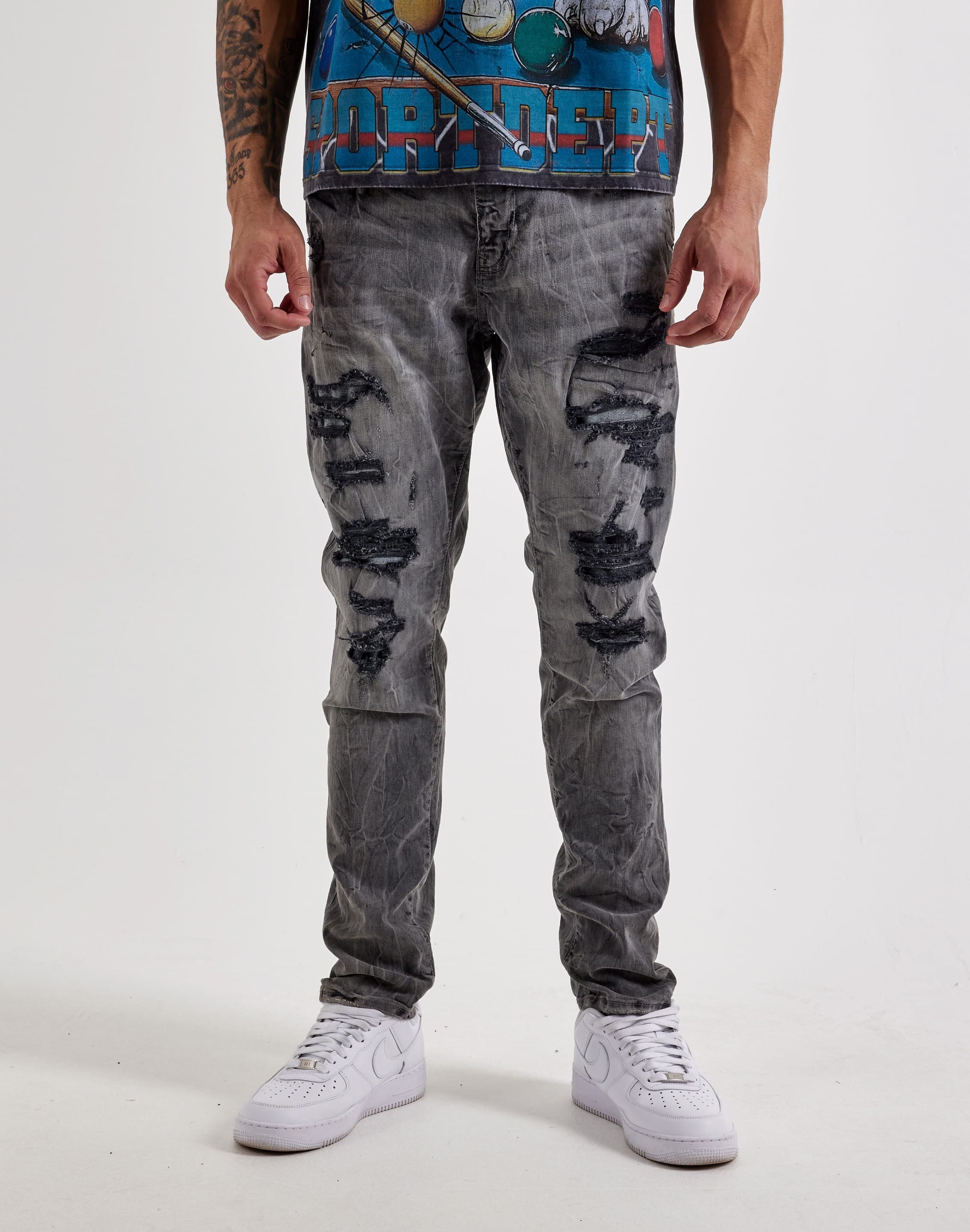 Air Jordan Jordan Craig Distressed Sean Slim Denim Jeans