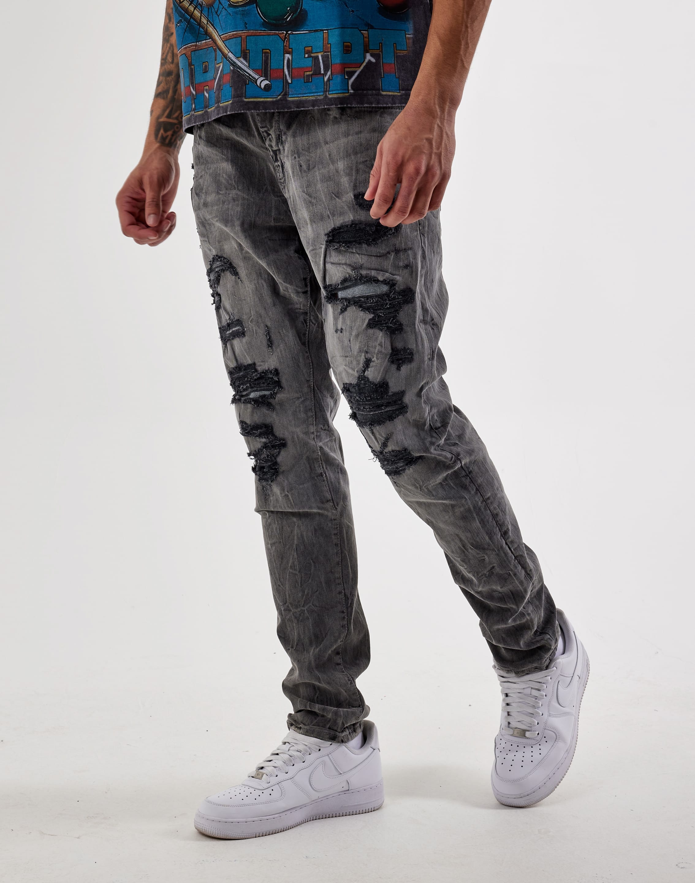 Air Jordan Jordan Craig Distressed Sean Slim Denim Jeans