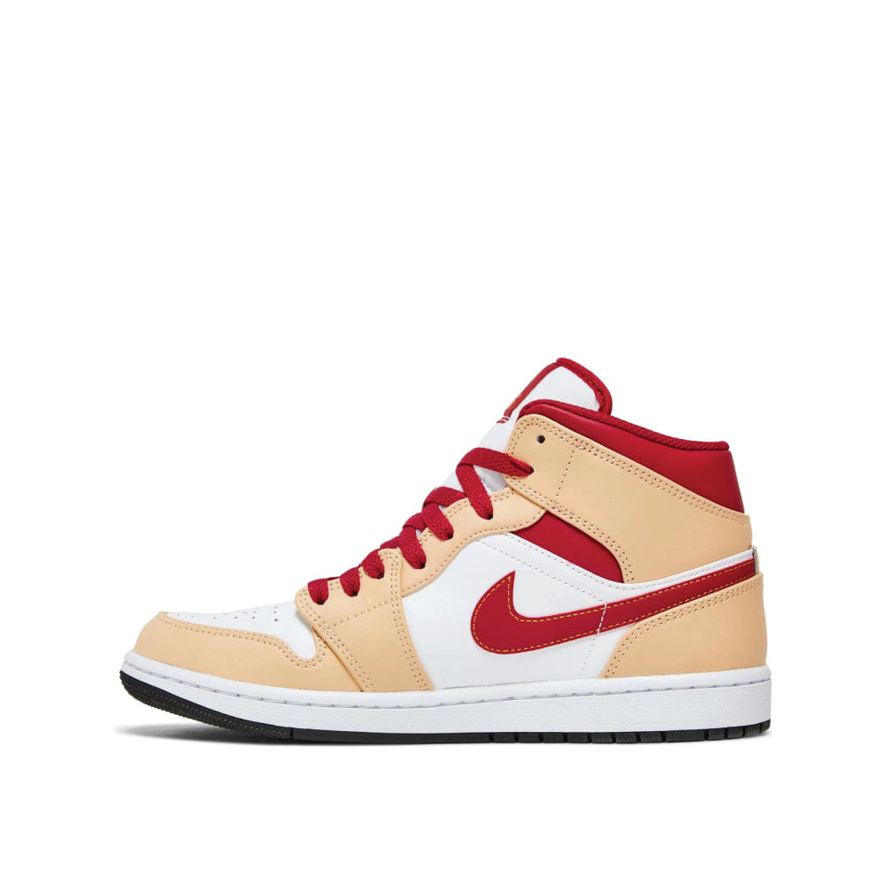 Air Jordan 1 Mid Cardinal Red Curry