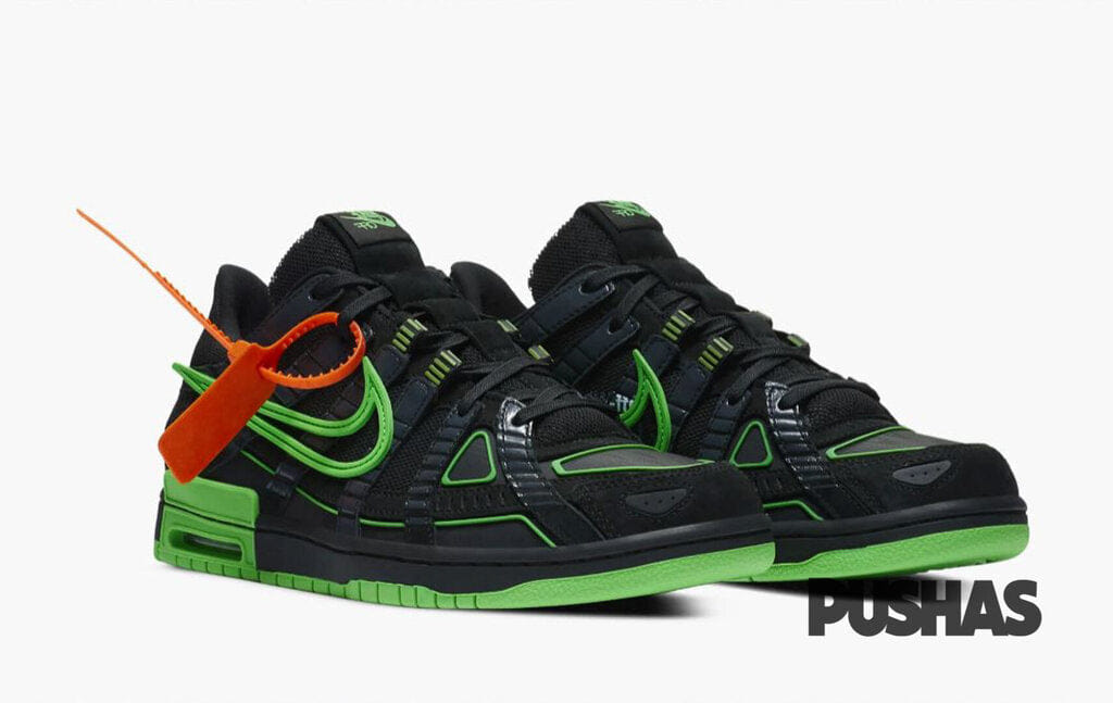 Nike Air Rubber Dunk Off - White Green Strike (2020)