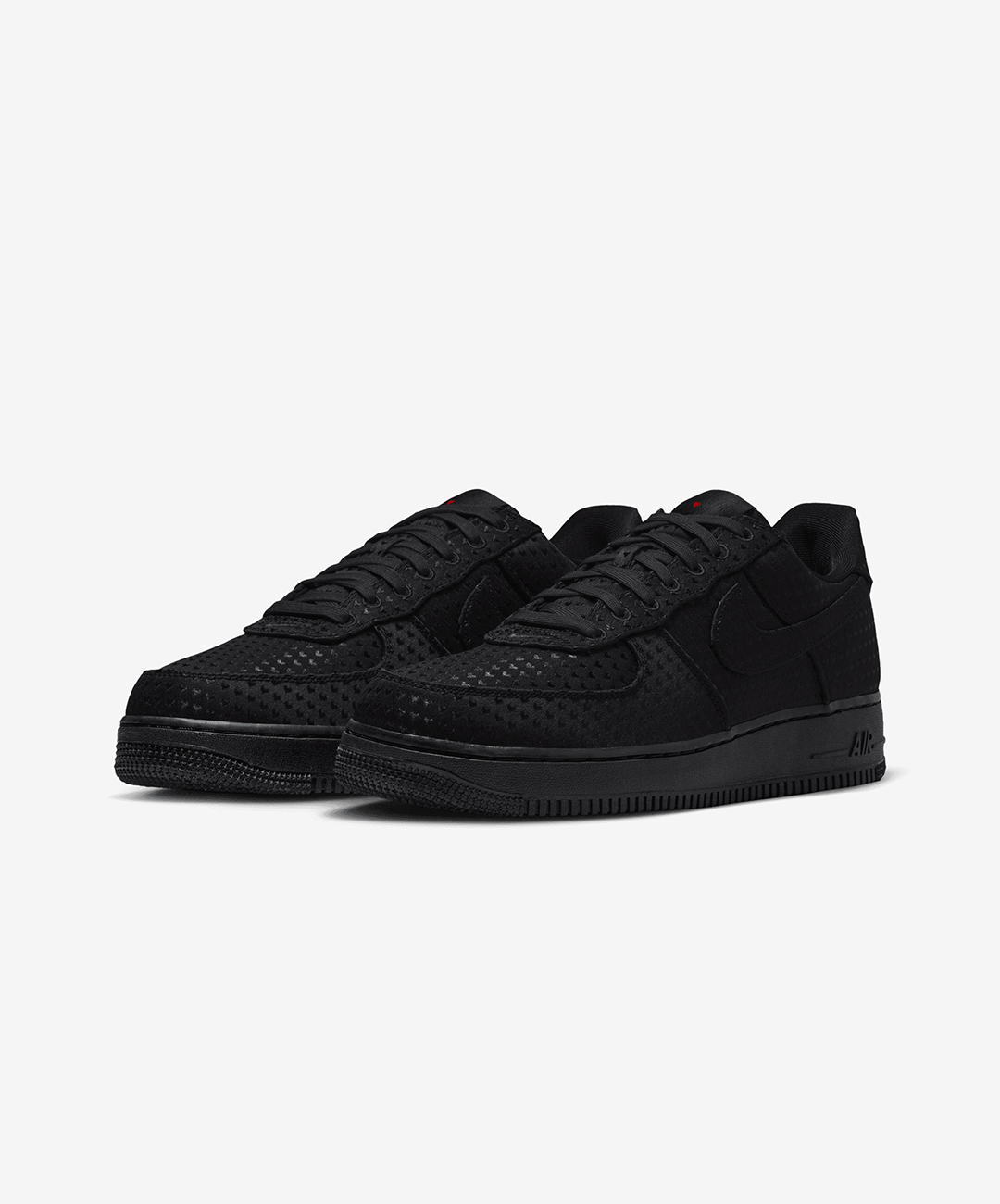 Nike | AIR FORCE 1 RETRO "VALENTINE'S DAY" { BLACK/BLACK - UNIVERSITY RED