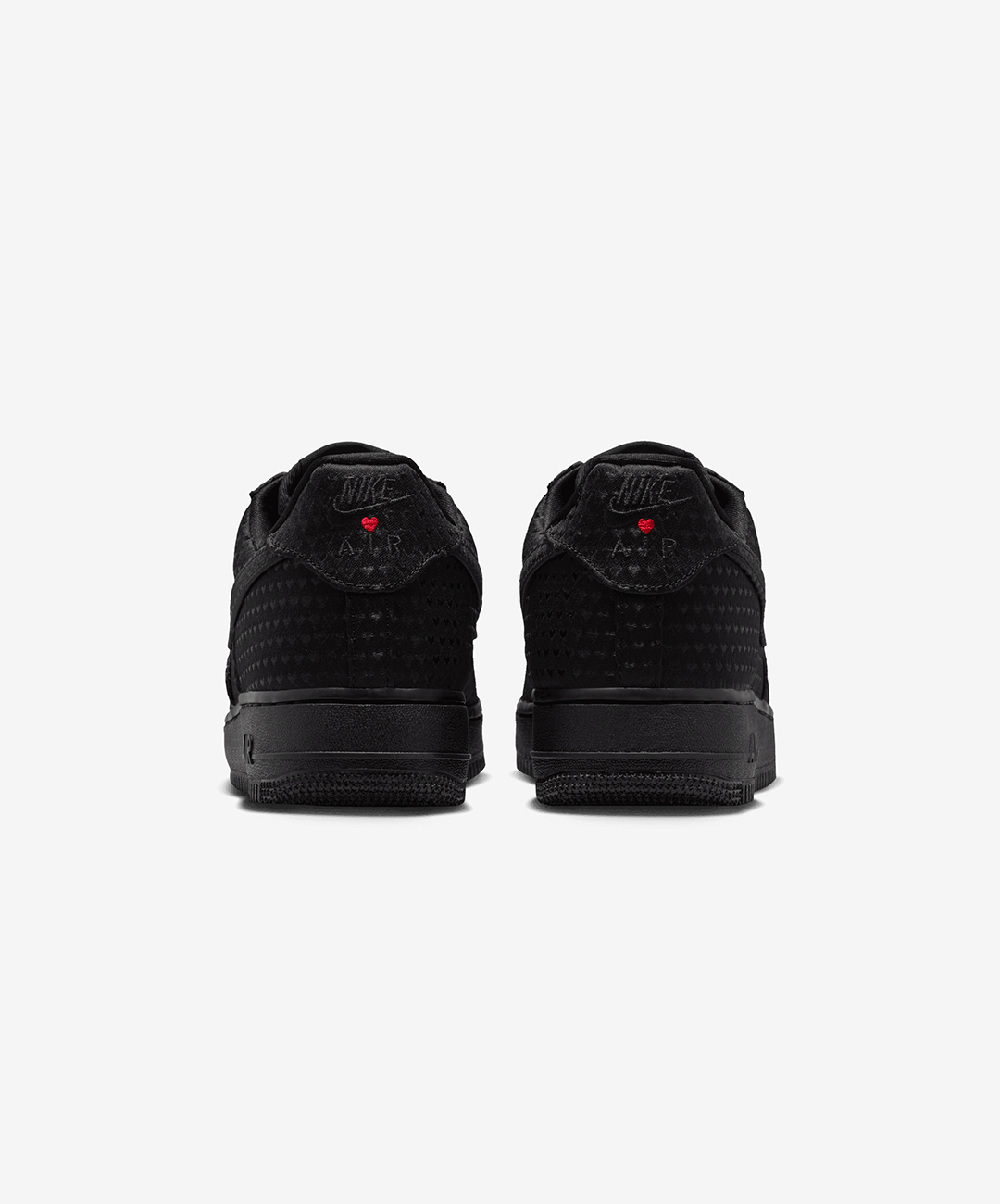 Nike | AIR FORCE 1 RETRO "VALENTINE'S DAY" { BLACK/BLACK - UNIVERSITY RED
