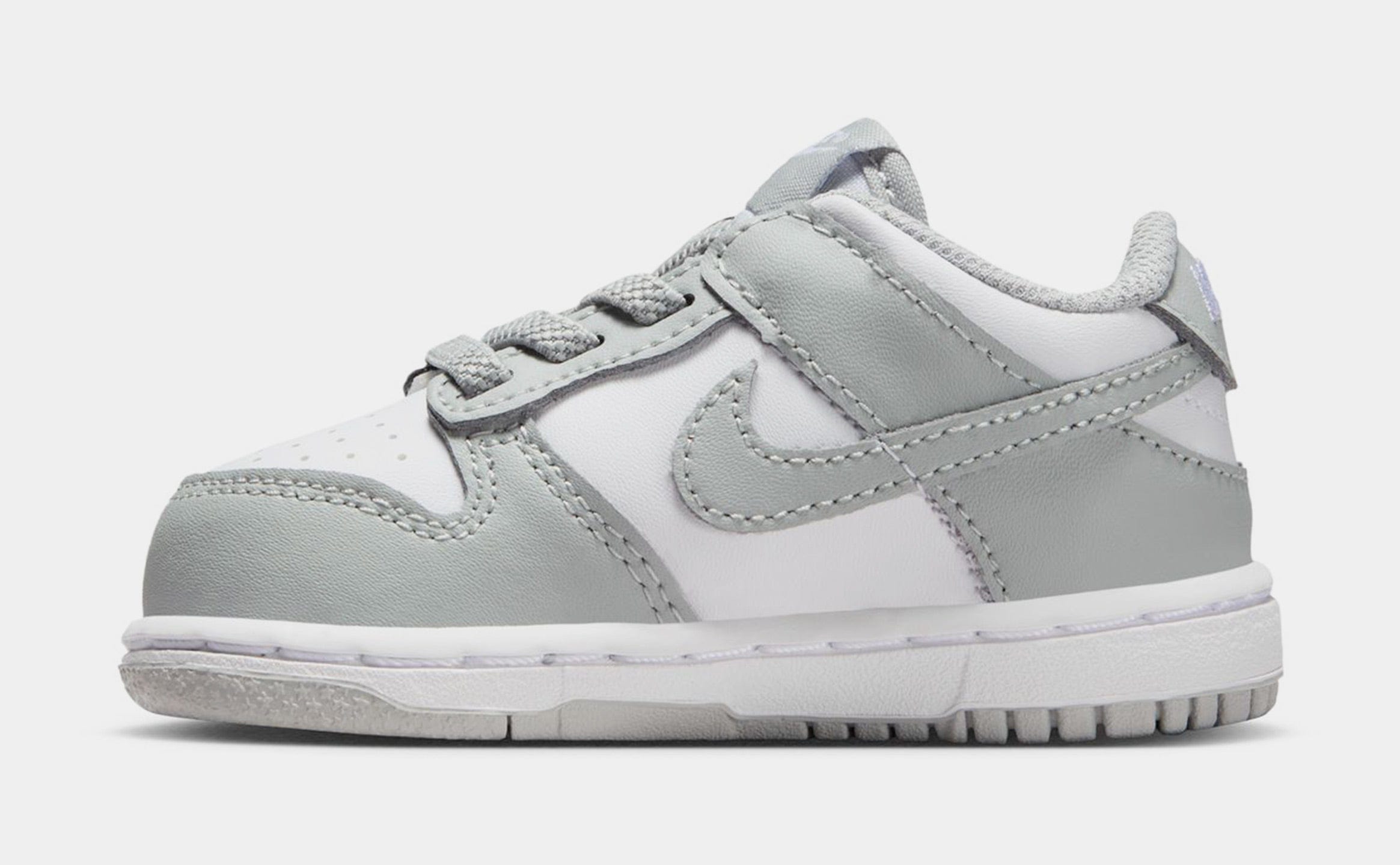 Nike Dunk Low Infant Toddler Lifestyle Shoes (White/White/Light Smoke Grey)