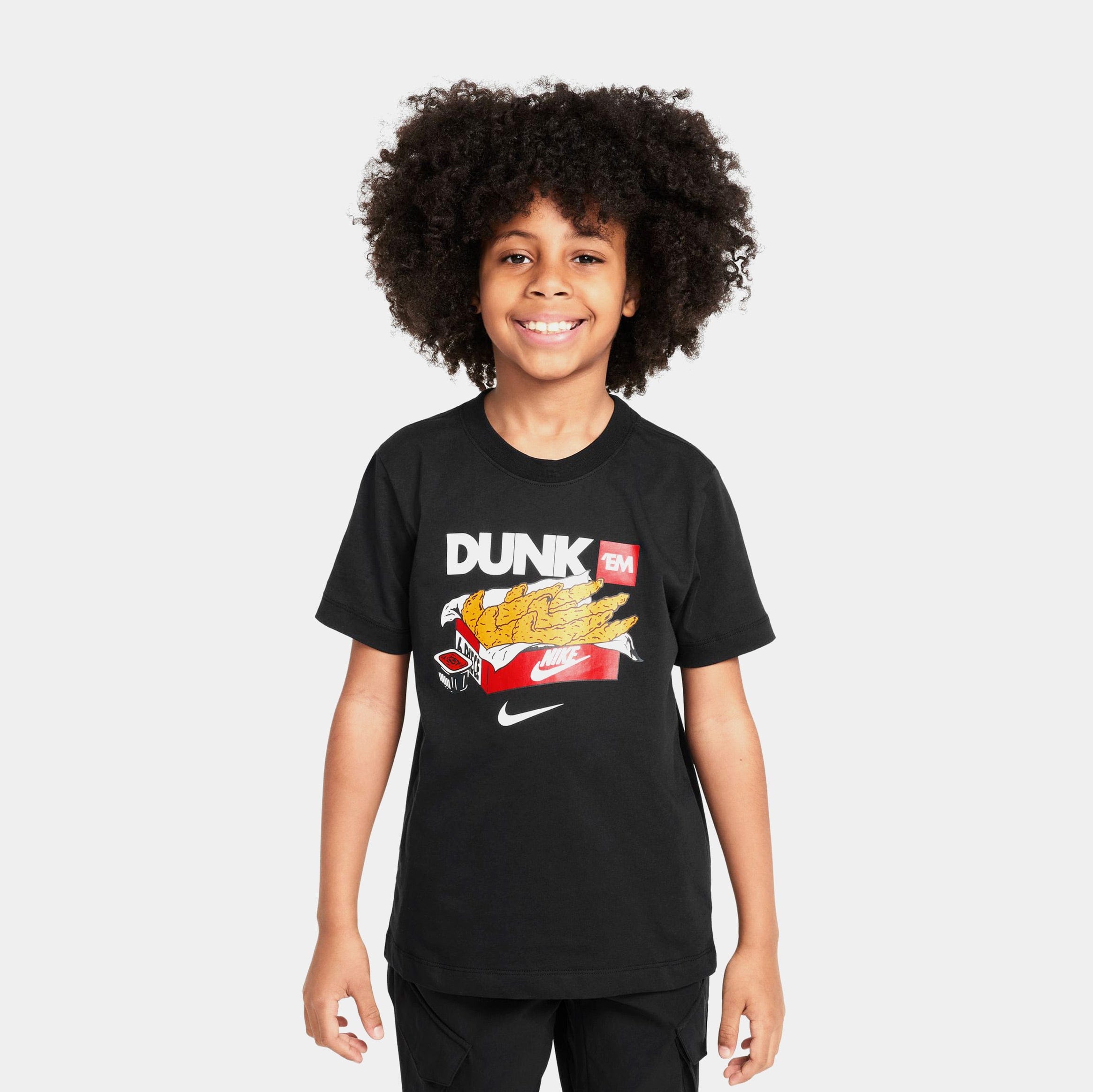 Nike NSW Dunk Grade School Short Sleeve Shirt (Black)