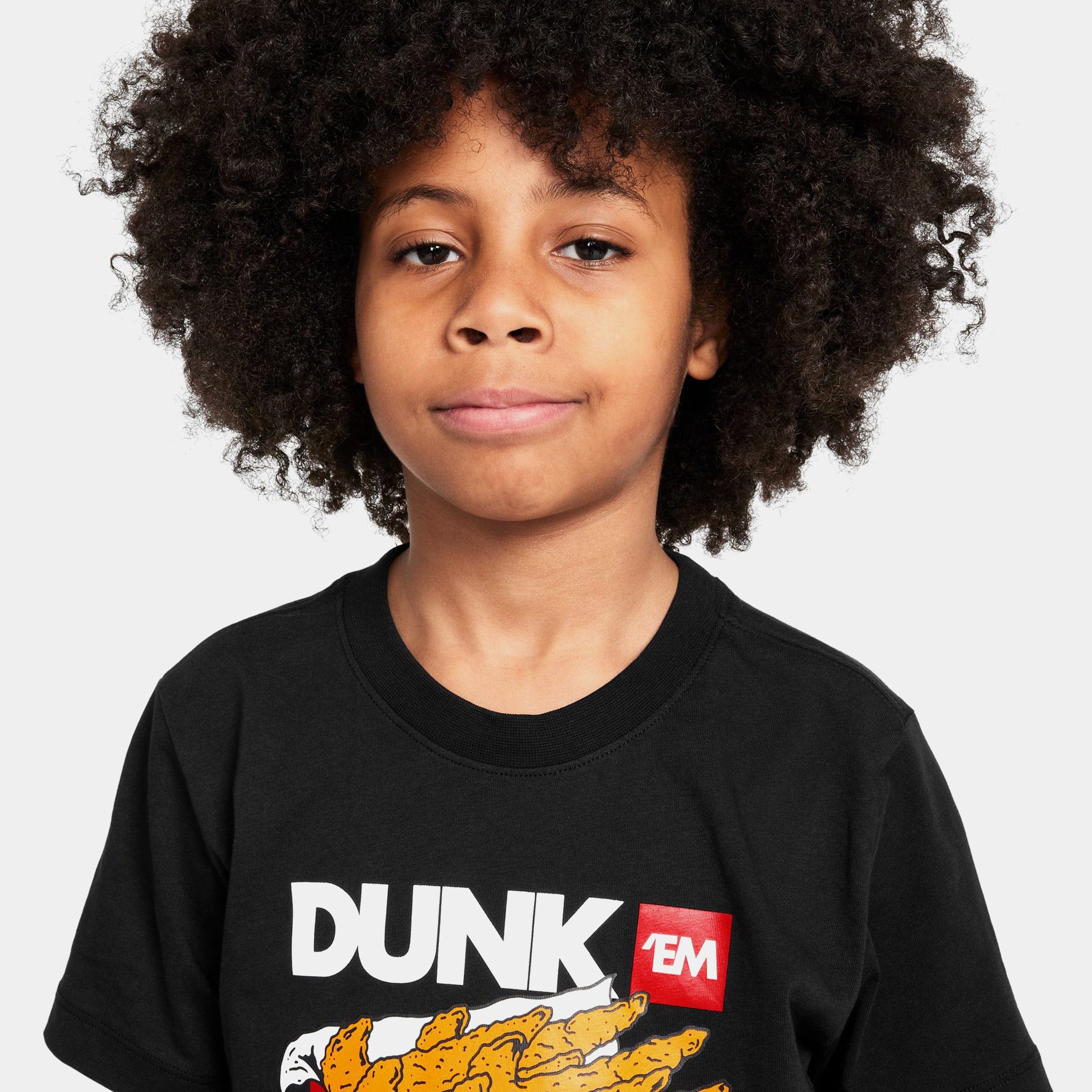 Nike NSW Dunk Grade School Short Sleeve Shirt (Black)
