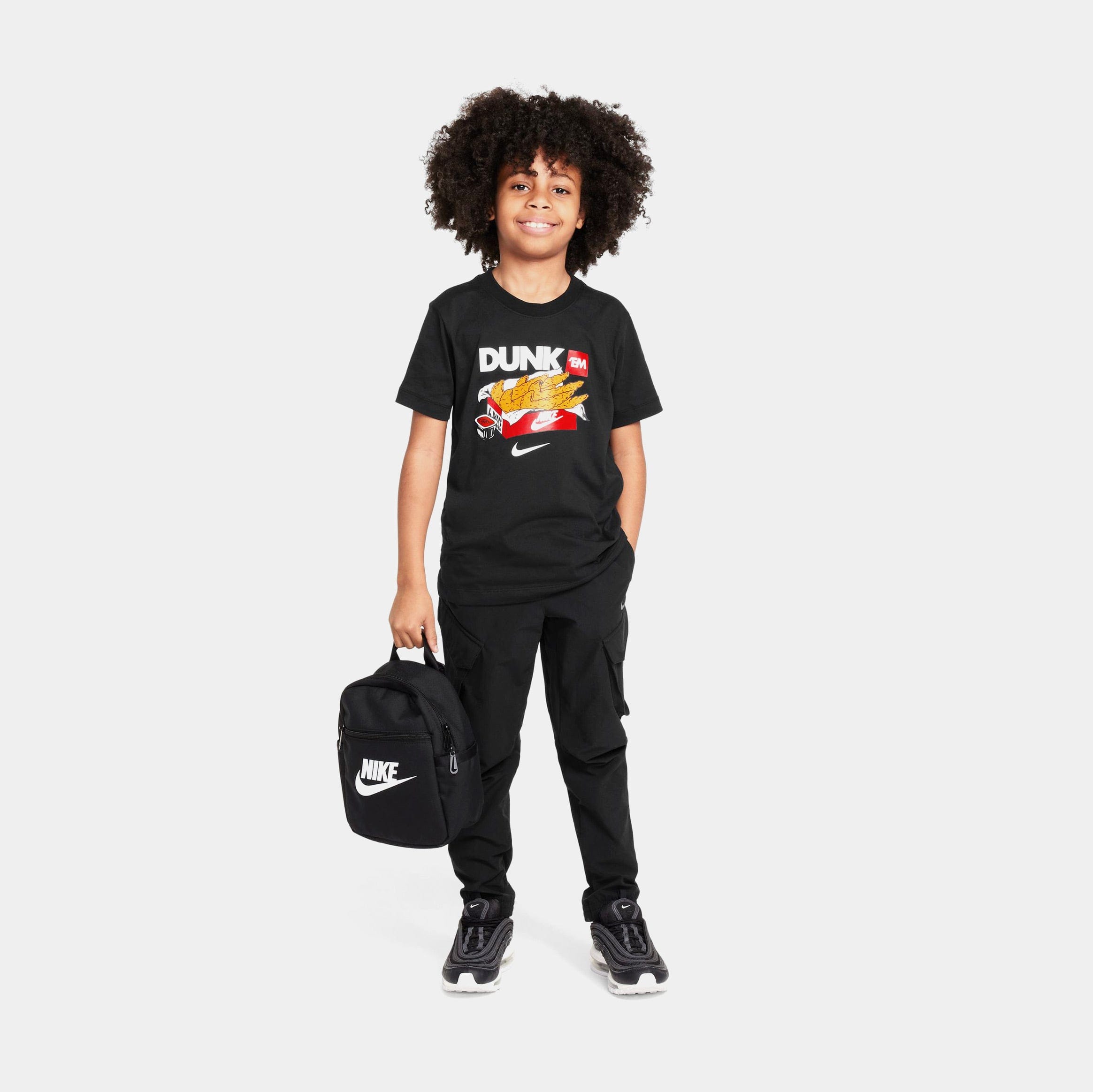 Nike NSW Dunk Grade School Short Sleeve Shirt (Black)