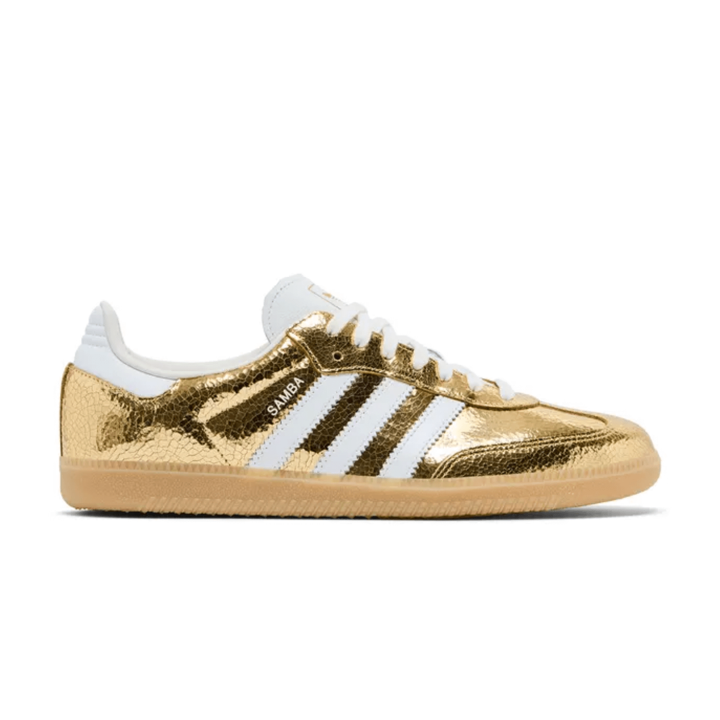 adidas Samba OG Gold Metallic Cracked Leather