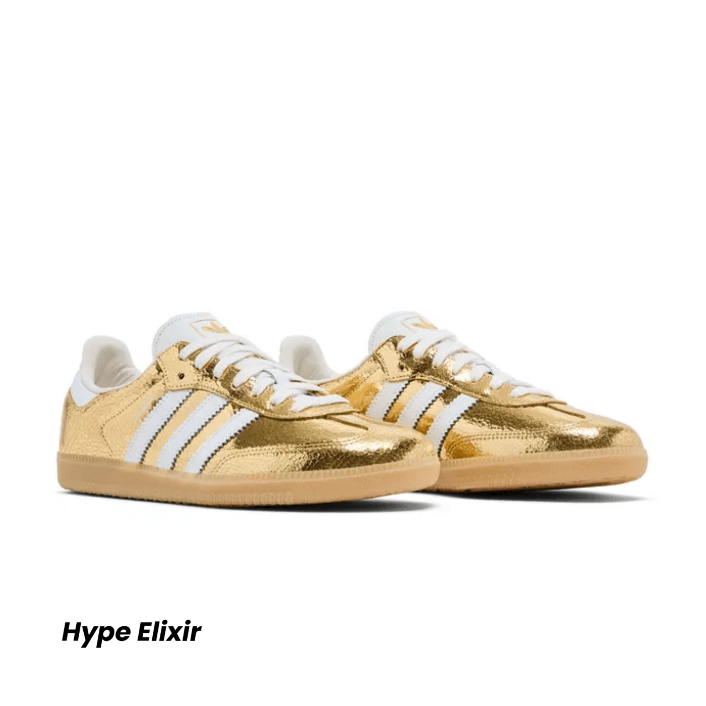 adidas Samba OG Gold Metallic Cracked Leather