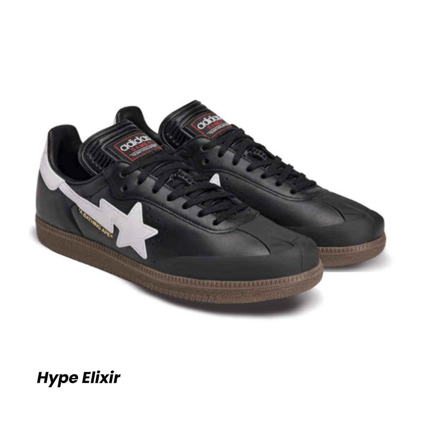 Adidas Samba Bape Black White Gum