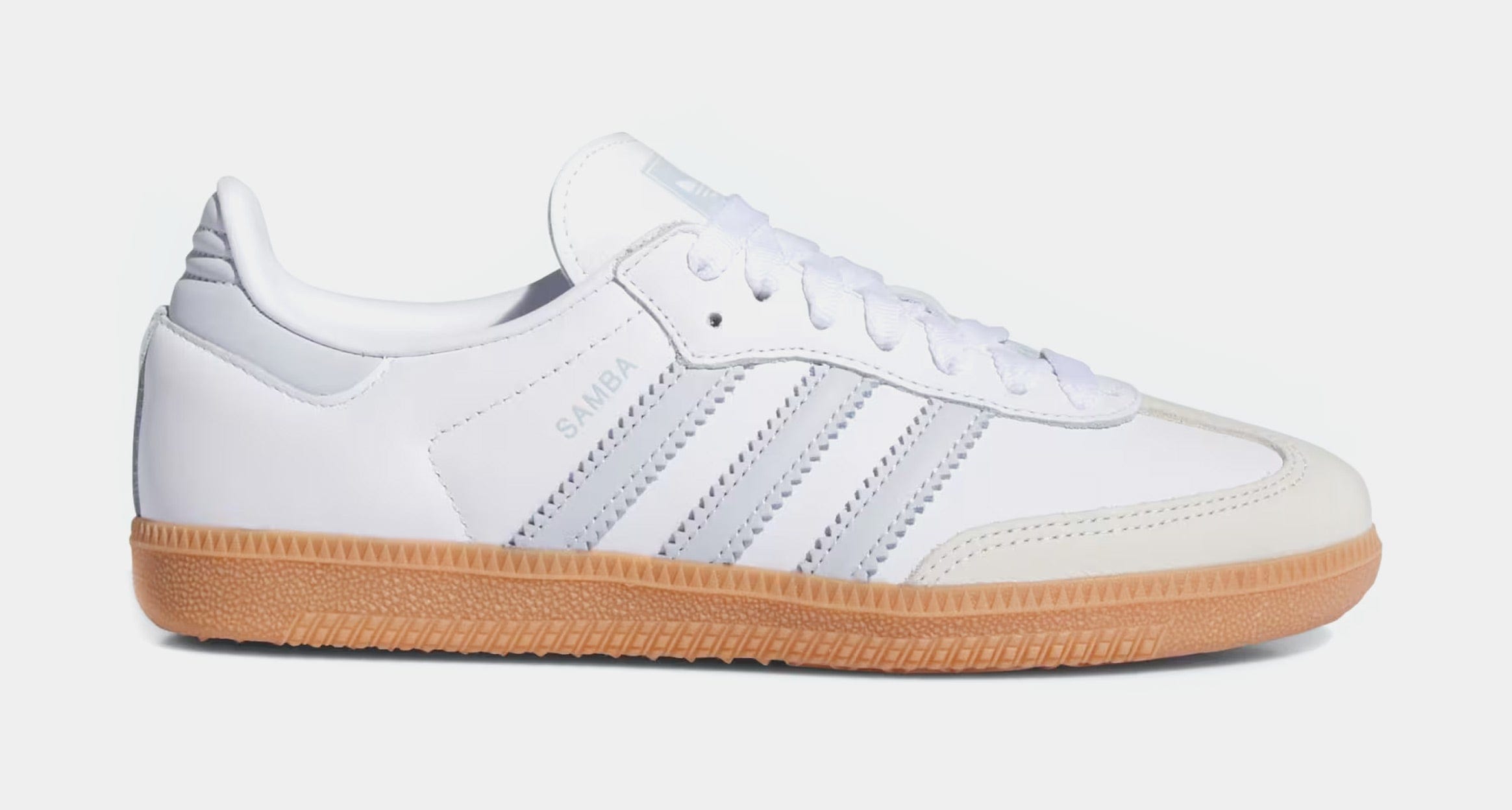 adidas Samba OG Womens Lifestyle Shoes (White/Halo Blue)