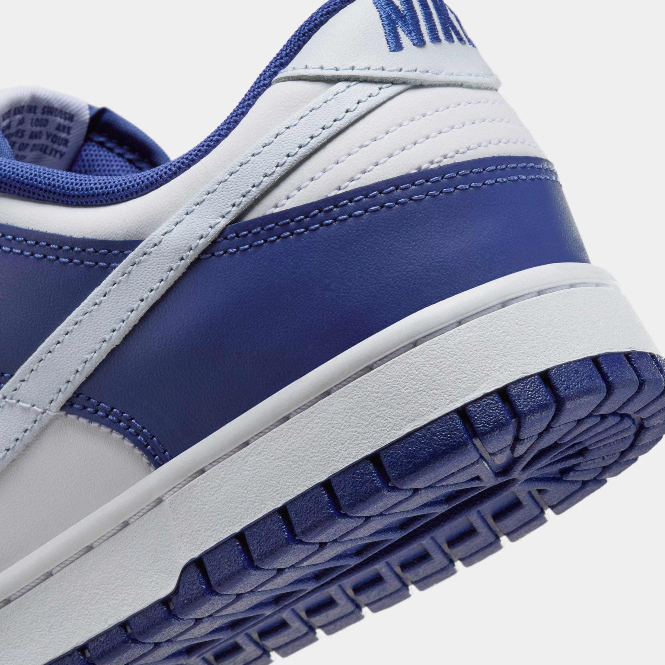 Nike Dunk Low Mens Lifestyle Shoes (Deep Royal Blue/White/Football Grey)