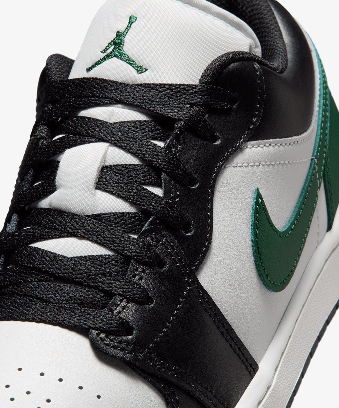Air Jordan JORDAN | AIR JORDAN 1 LOW { BLACK/SUMMIT WHITE - GORGE GREEN