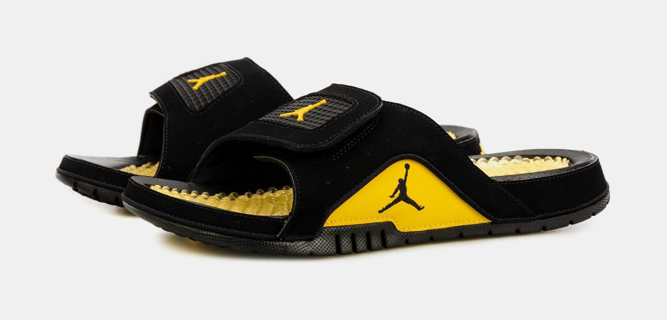 Air Jordan Hydro 4 Retro Mens Sandals (Black/Yellow)