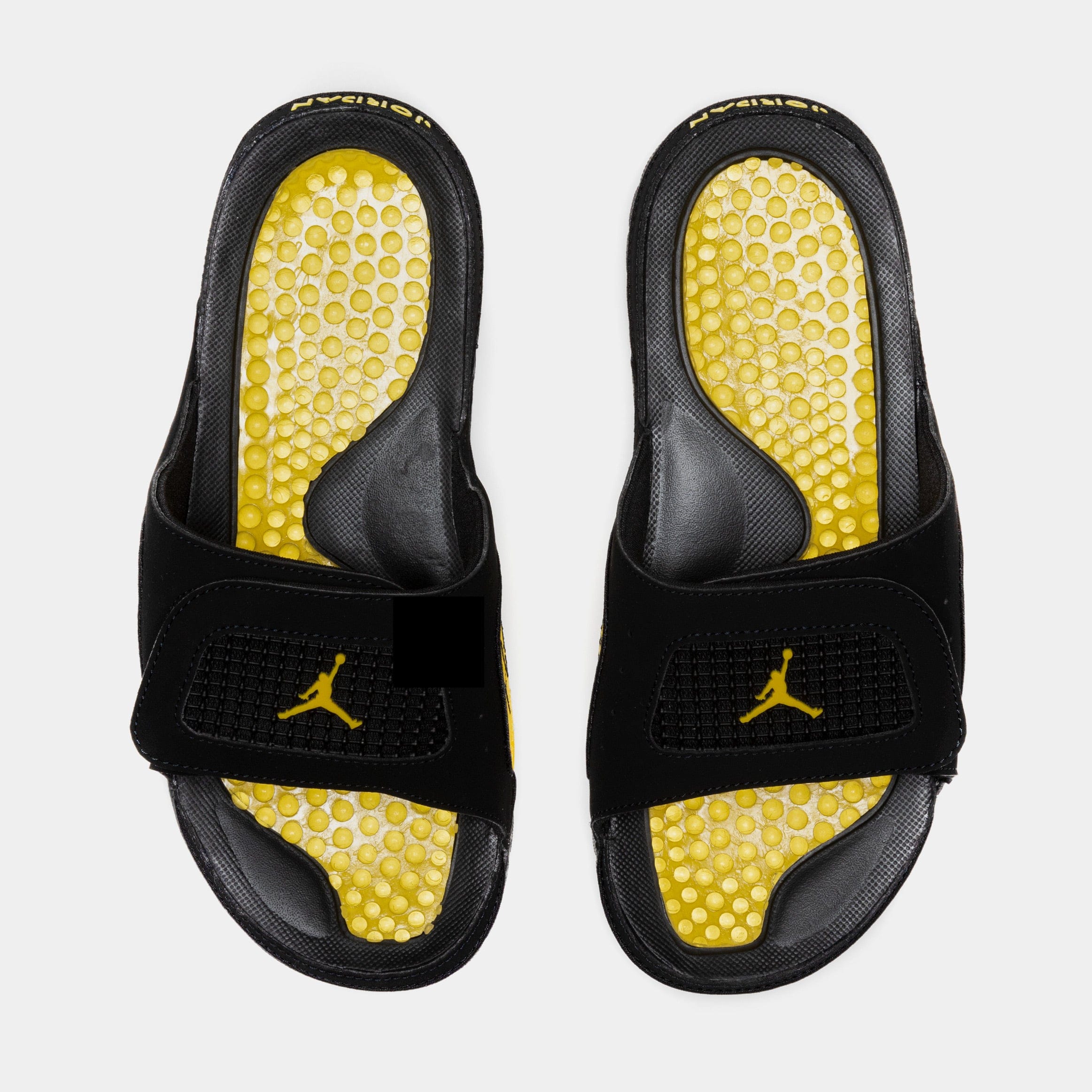 Air Jordan Hydro 4 Retro Mens Sandals (Black/Yellow)