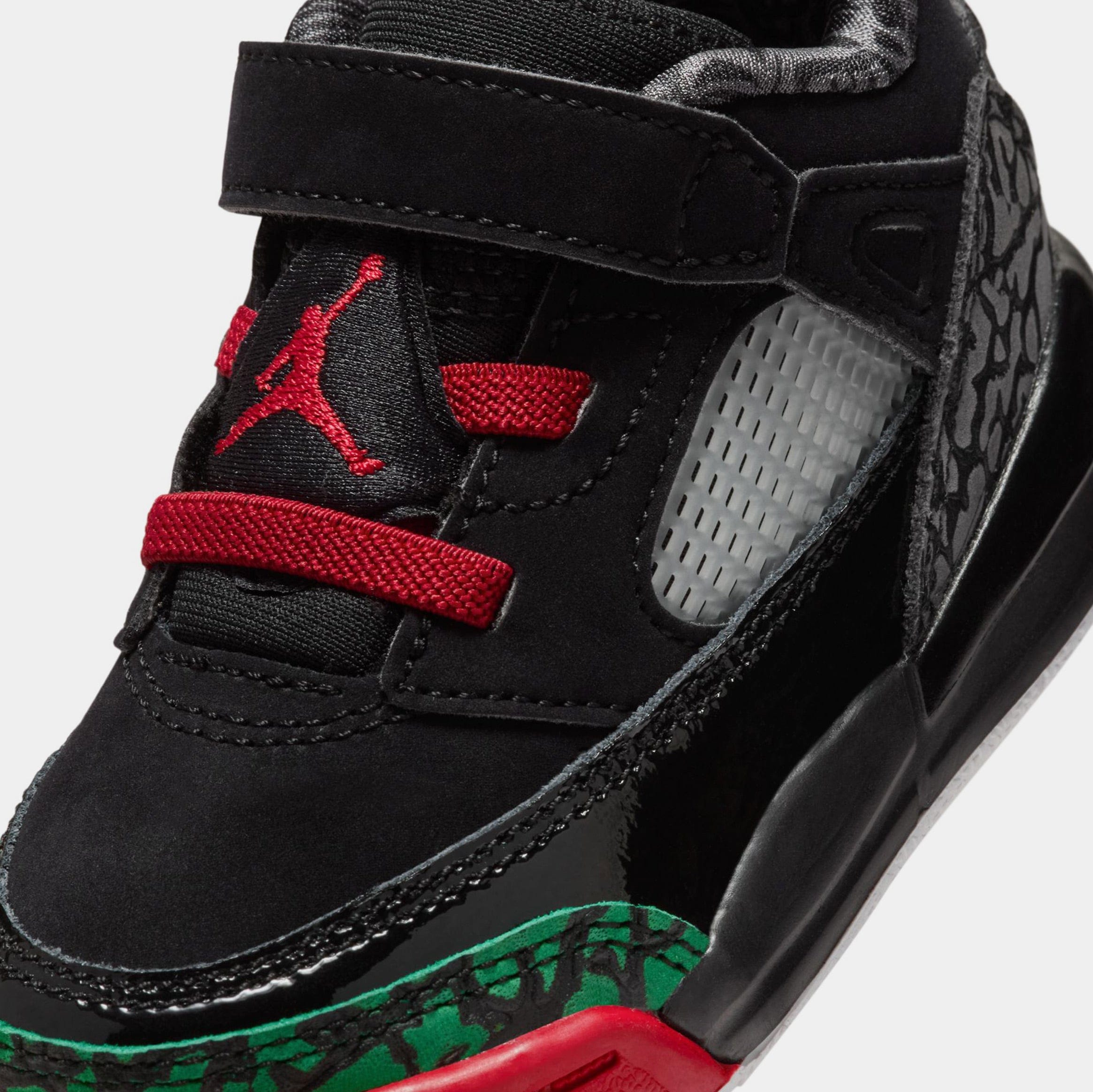 Air Jordan Spizike Low Infant Toddler Lifestyle Shoes (Black/Vasity Red/Classic Green/White)