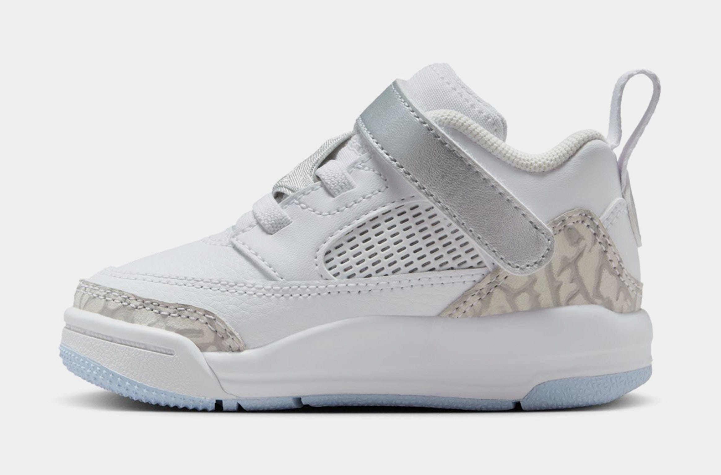 Air Jordan Spizike Low Infant Toddler Lifestyle Shoes (White/Neutral Grey/Metallic Silver)