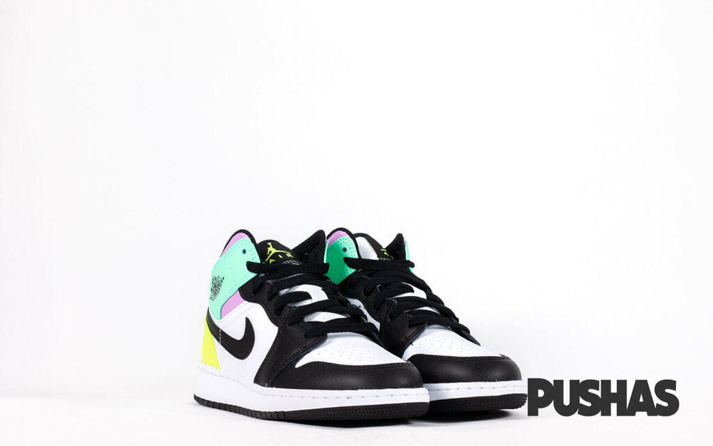Air Jordan 1 Mid Pastel Black Toe GS (2021)