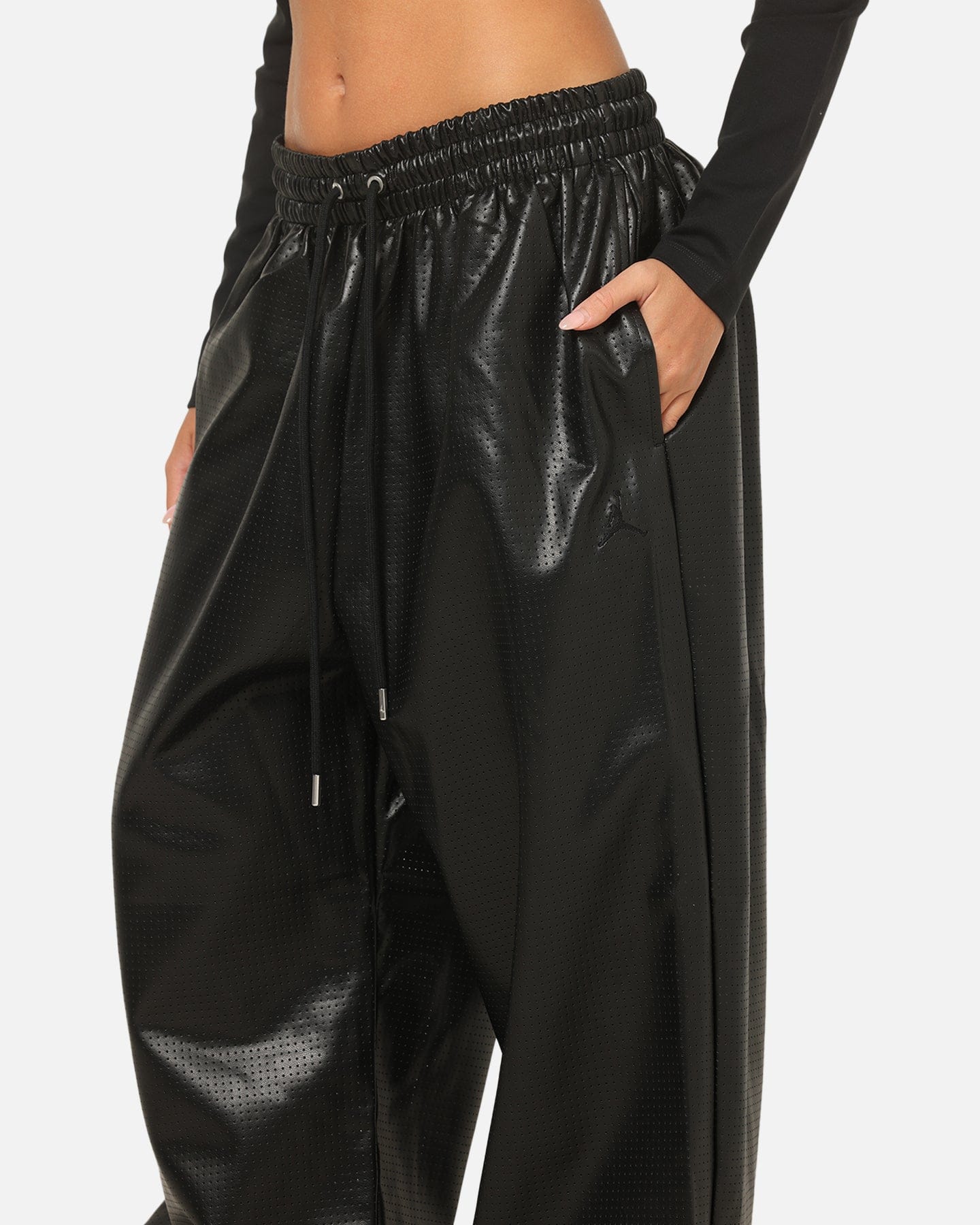 Air Jordan Jordan Women's Jumpman Flight Faux - Leather Pants Black