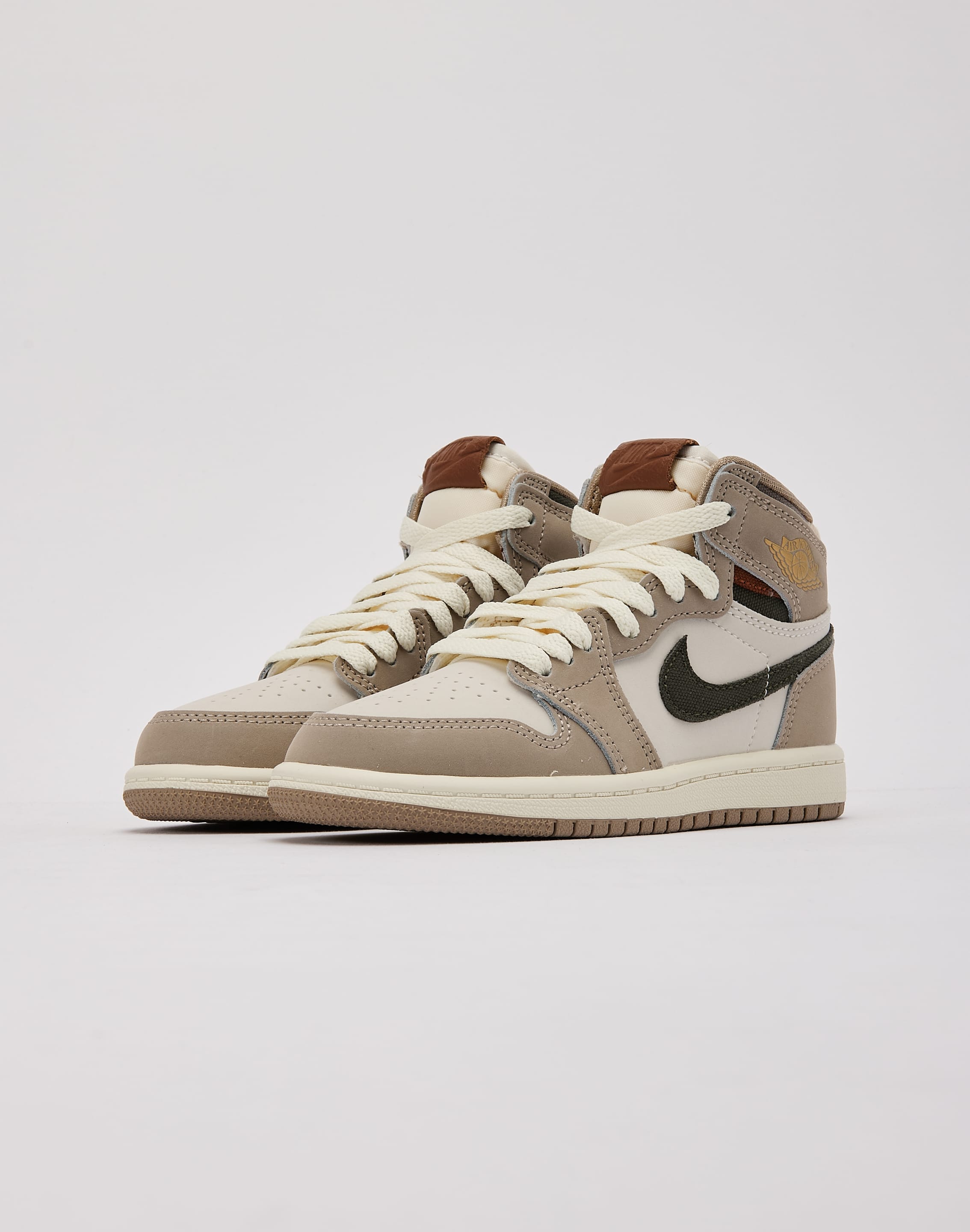 Air Jordan Jordan Air Jordan 1 Retro High OG Khaki and Sail Pre - School