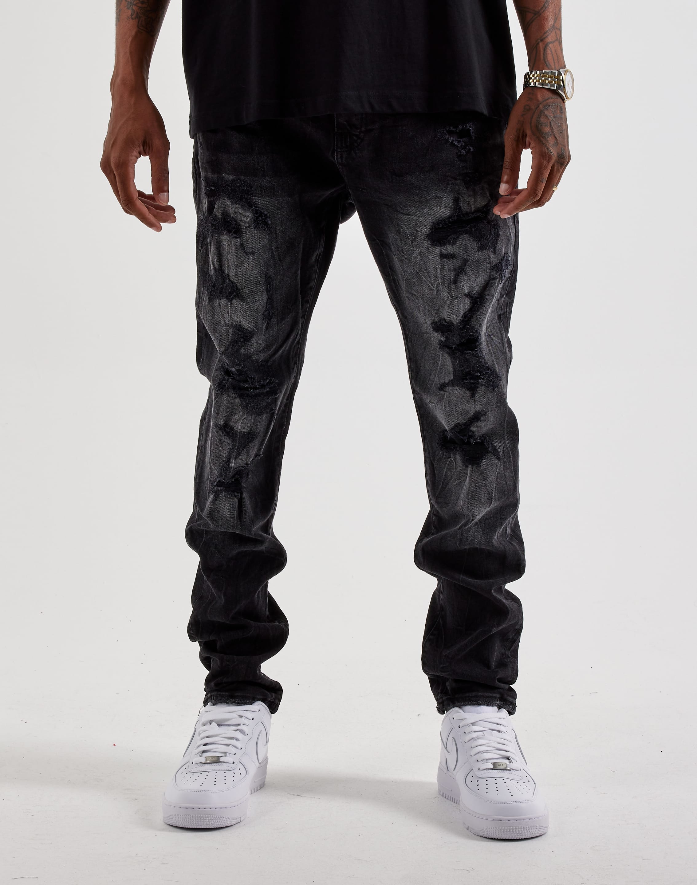 Air Jordan Jordan Craig Slim Distressed Denim Jeans
