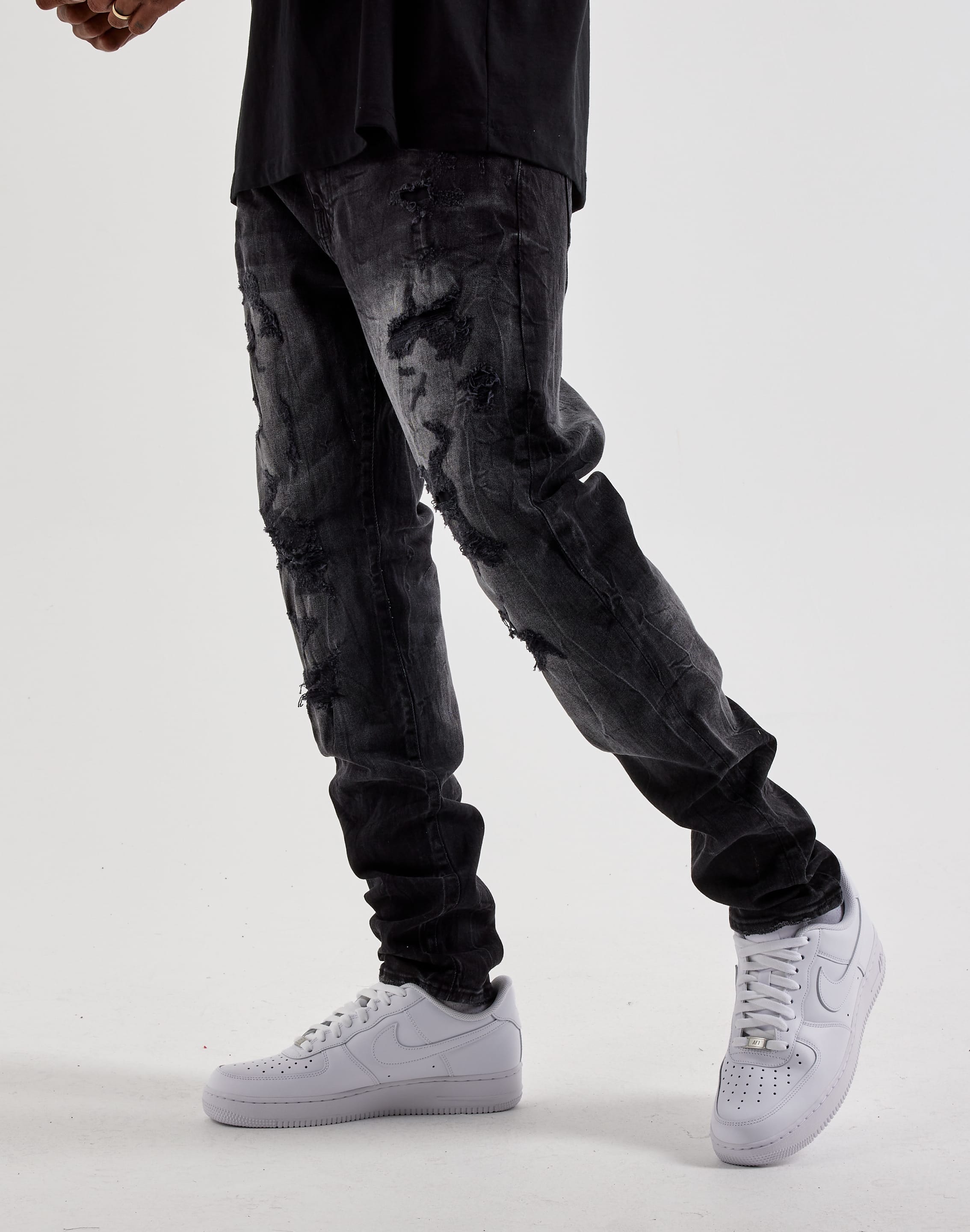 Air Jordan Jordan Craig Slim Distressed Denim Jeans