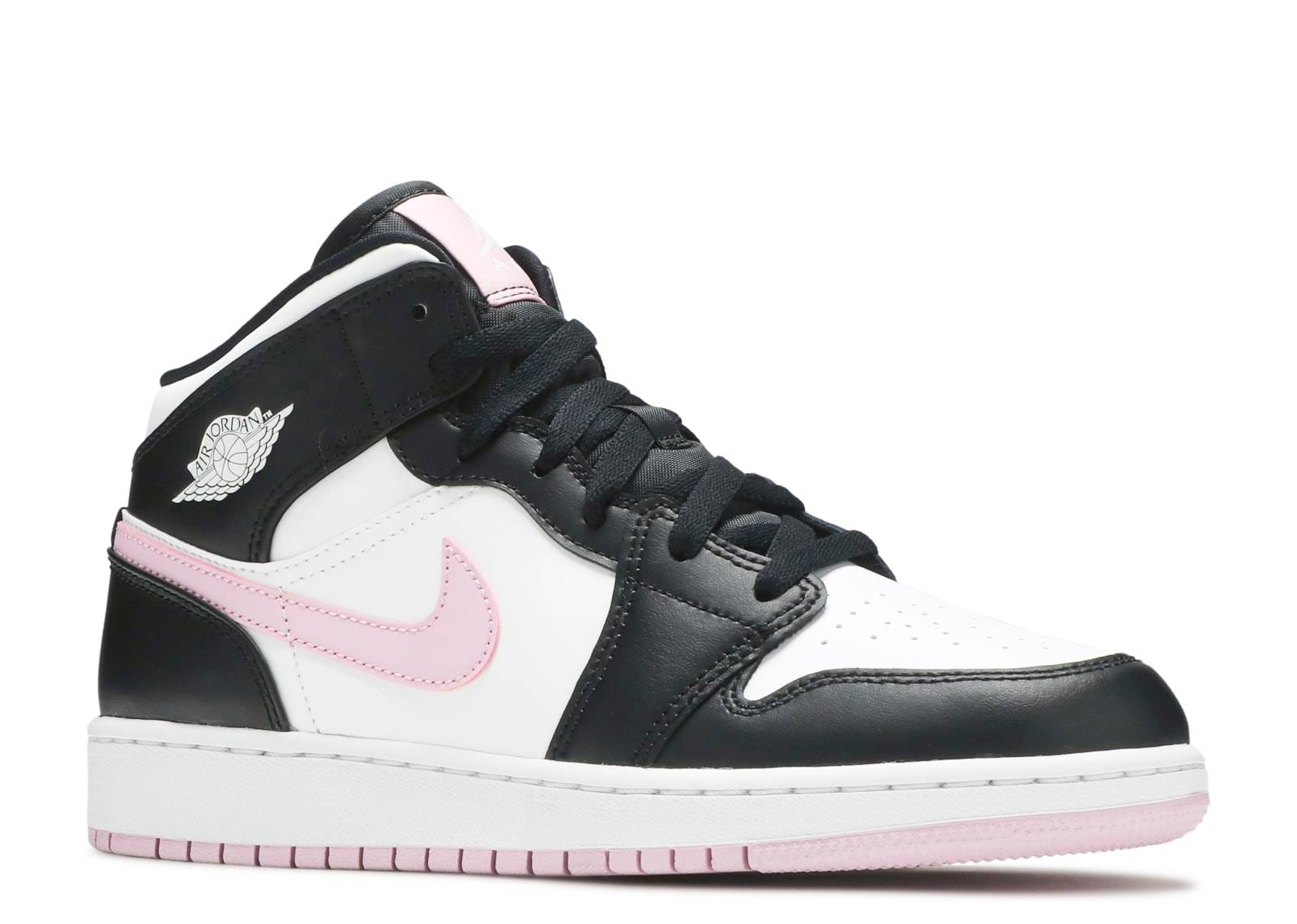 Air Jordan 1 Mid White Black Light Arctic Pink (GS)
