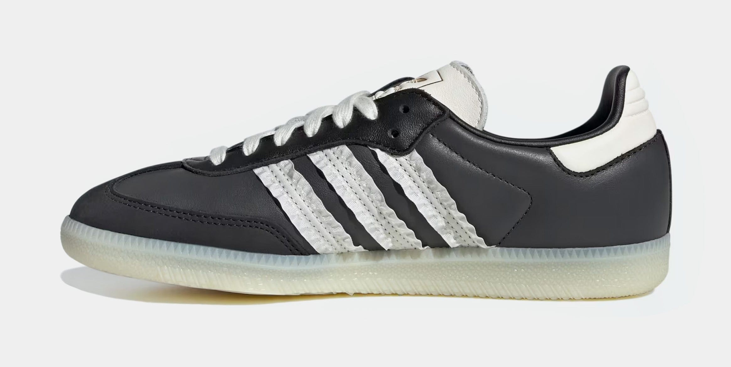 adidas Samba OG Ruffled 3 Stripes Womens Lifestyle Shoes (Carbon/Off White/Core Black)