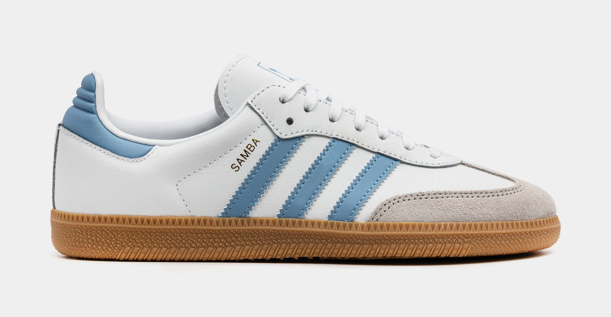 adidas Samba OG Grade School Lifestyle Shoes (Cloud White/Bright Royal)
