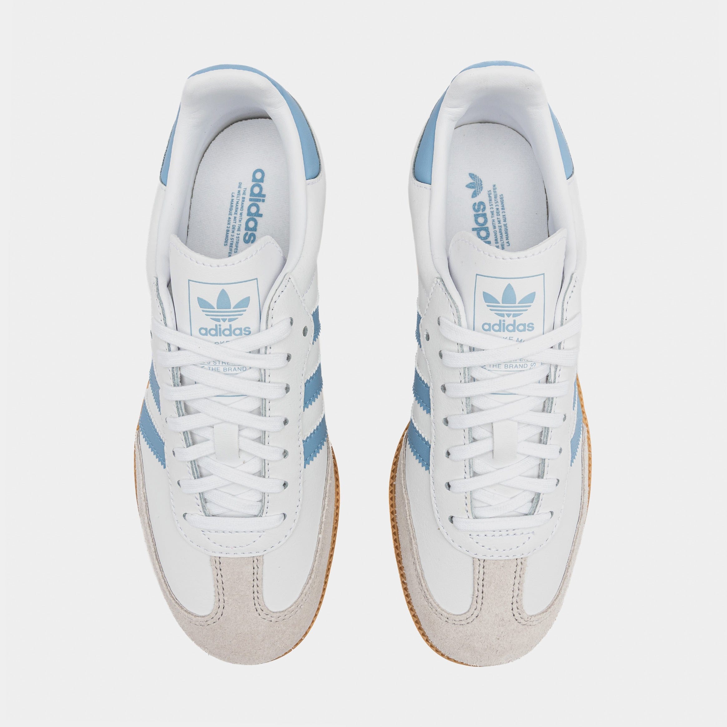 adidas Samba OG Grade School Lifestyle Shoes (Cloud White/Bright Royal)