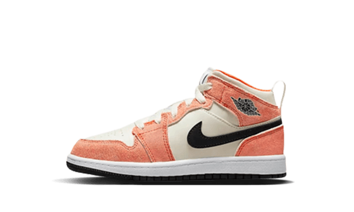 Air Jordan 1 Mid SE Orange Suede Enfant (PS)