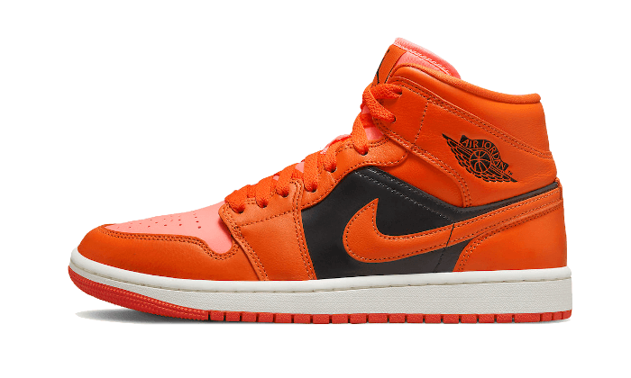 Air Jordan 1 Mid Orange Black