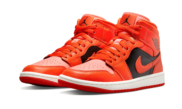 Air Jordan 1 Mid Orange Black