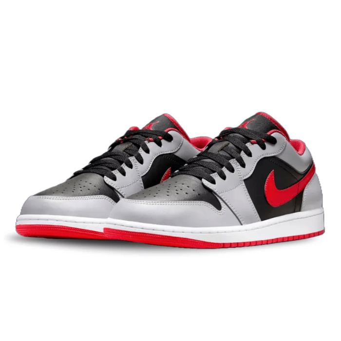 Air Jordan Jordan 1 Low Black Light Smoke Grey Gym Red