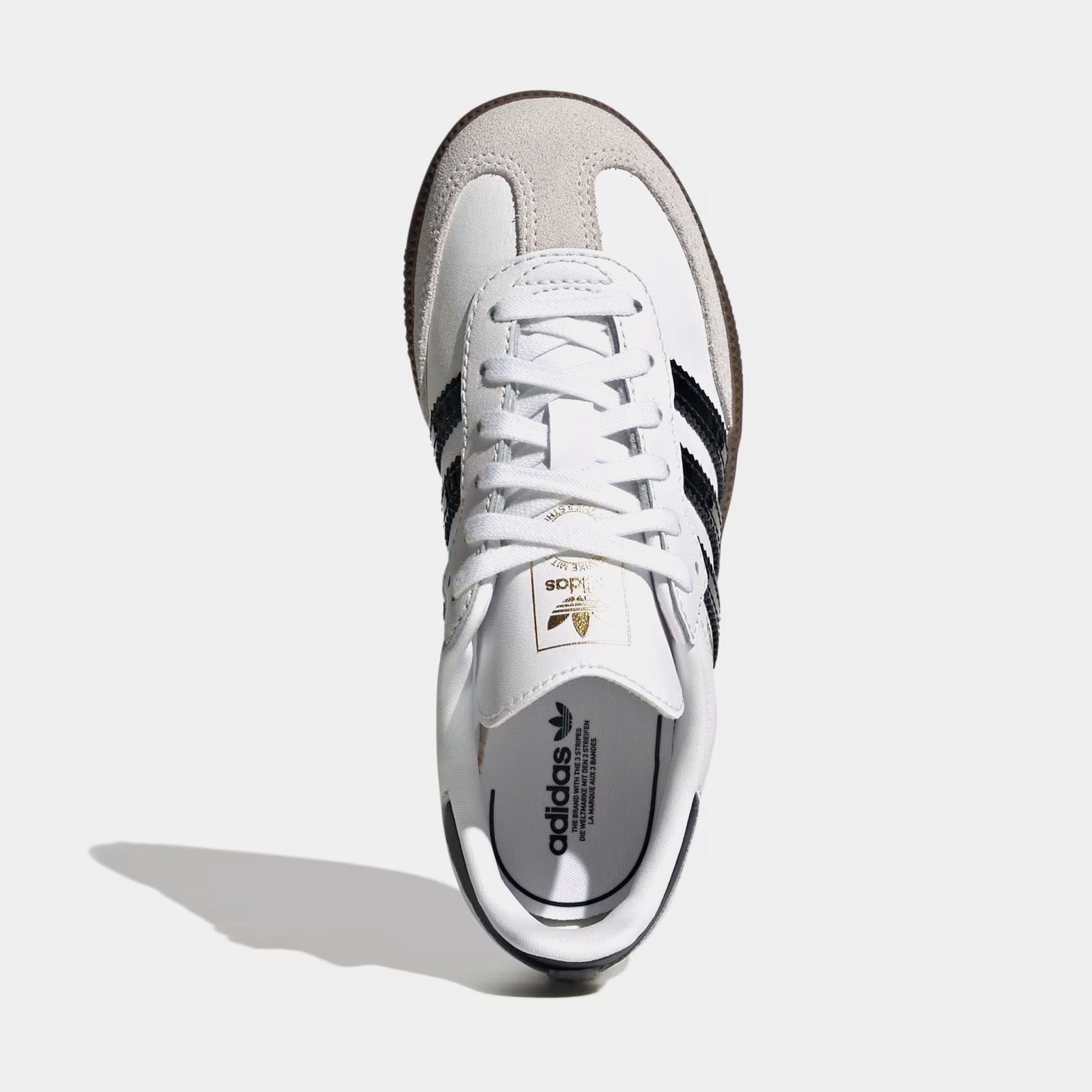 adidas Samba OG Preschool Lifestyle Shoes (Cloud White/Core Black/Gum)