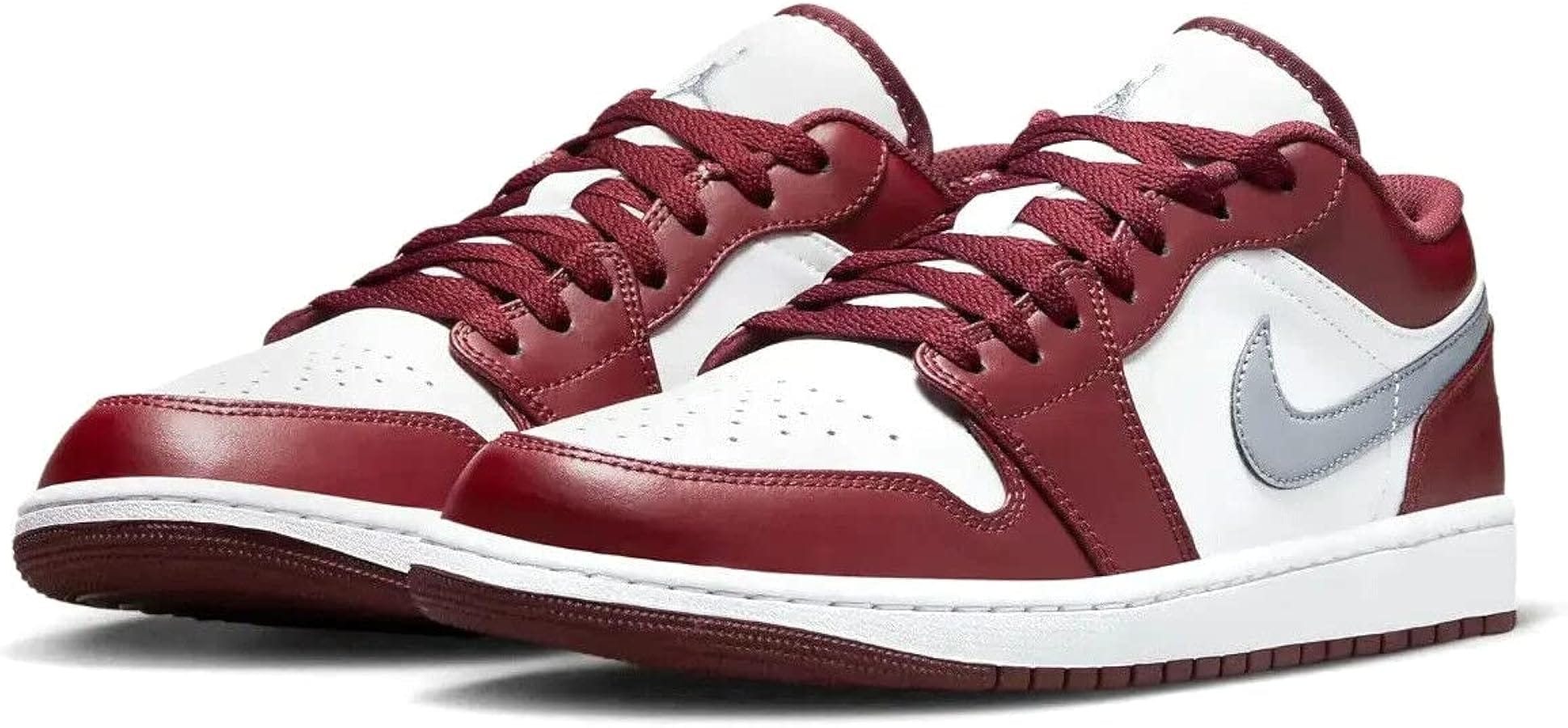 Air Jordan Jordan 1 Low White Bordeaux Sneakers | Off Kicks India