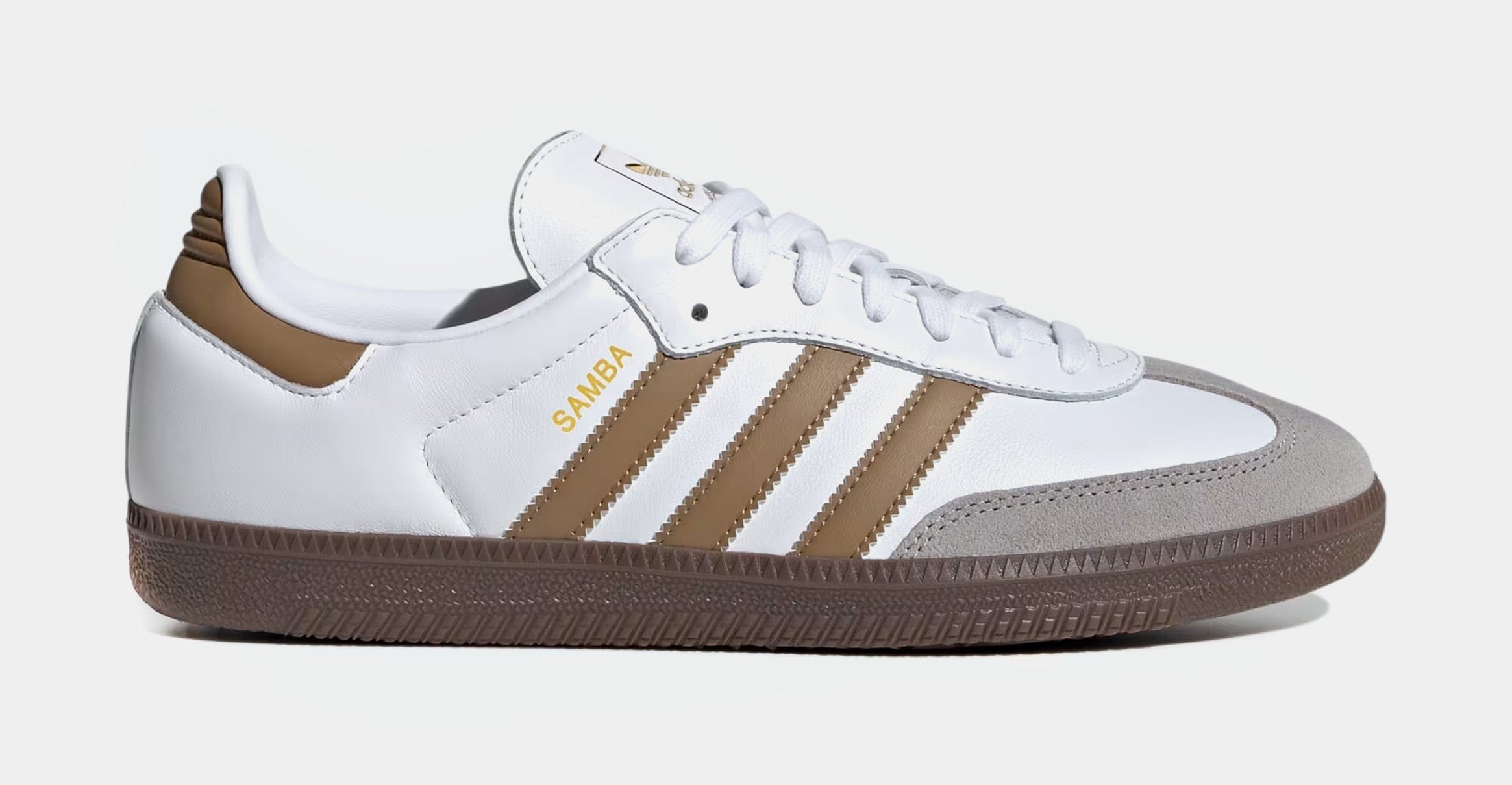adidas Samba OG Mens Lifestyle Shoes (Cloud White/Brown Desert)
